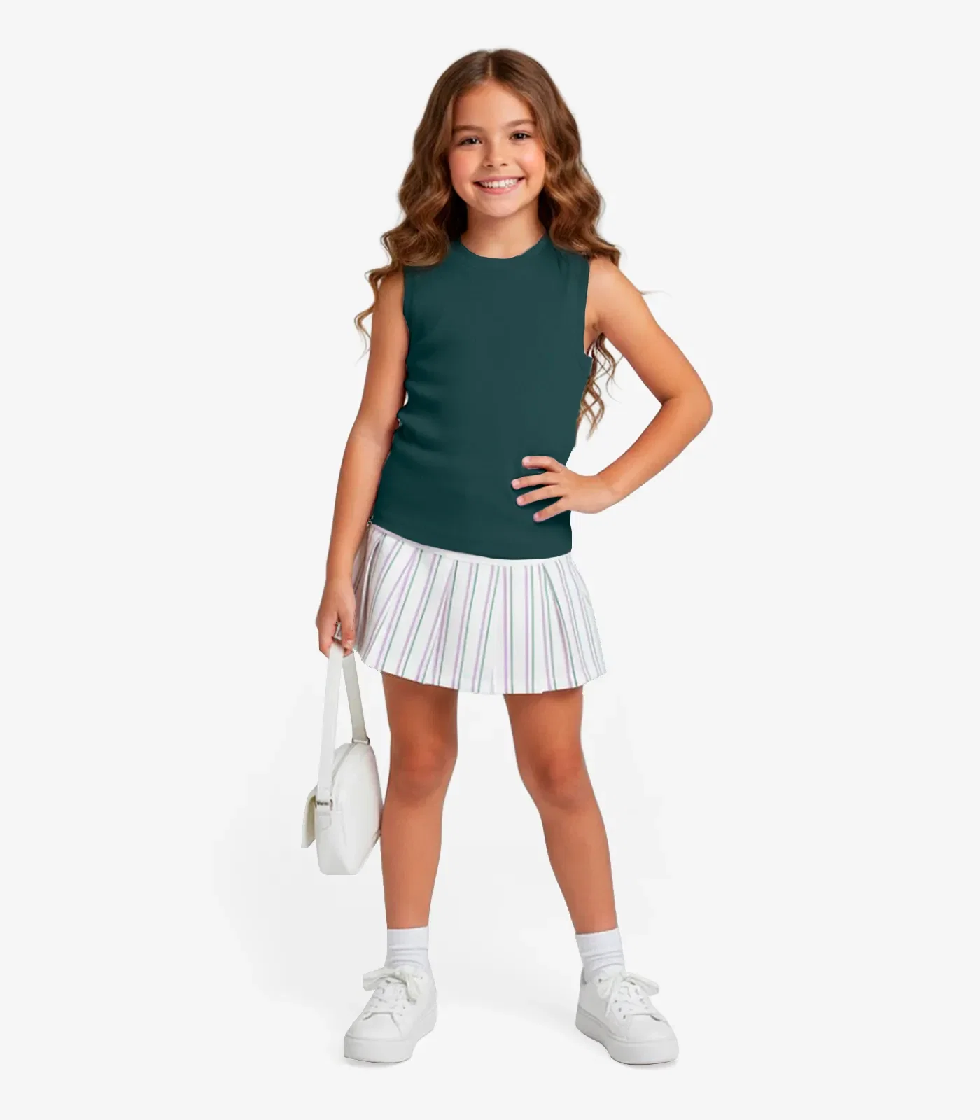 Regata Básica Infantil Menina Lisa Soletex Verde