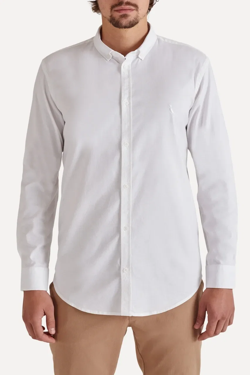 Camisa Oxford Com Elastano