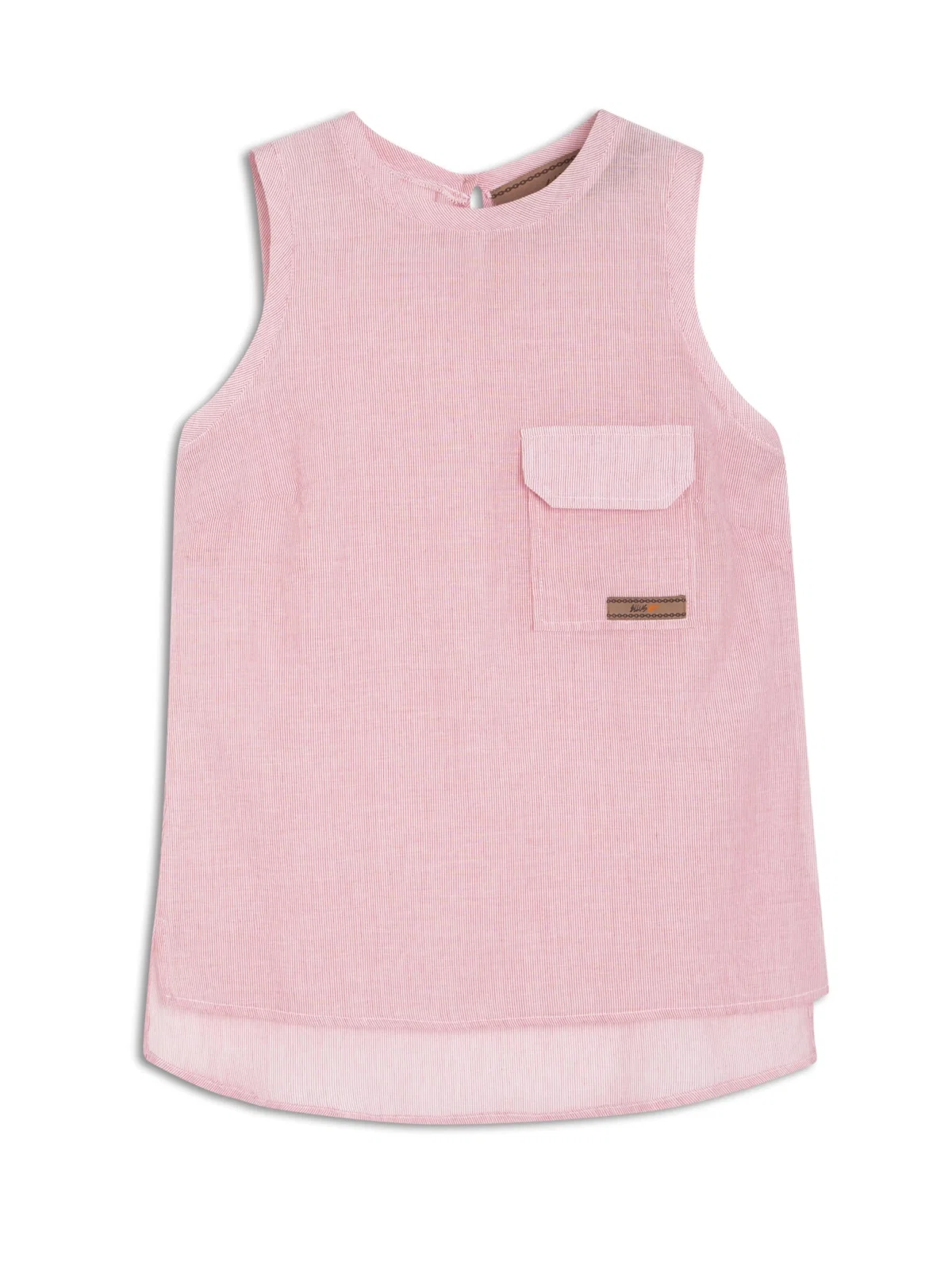 Blusa Cotton Stripes Sleeveless Vermelho