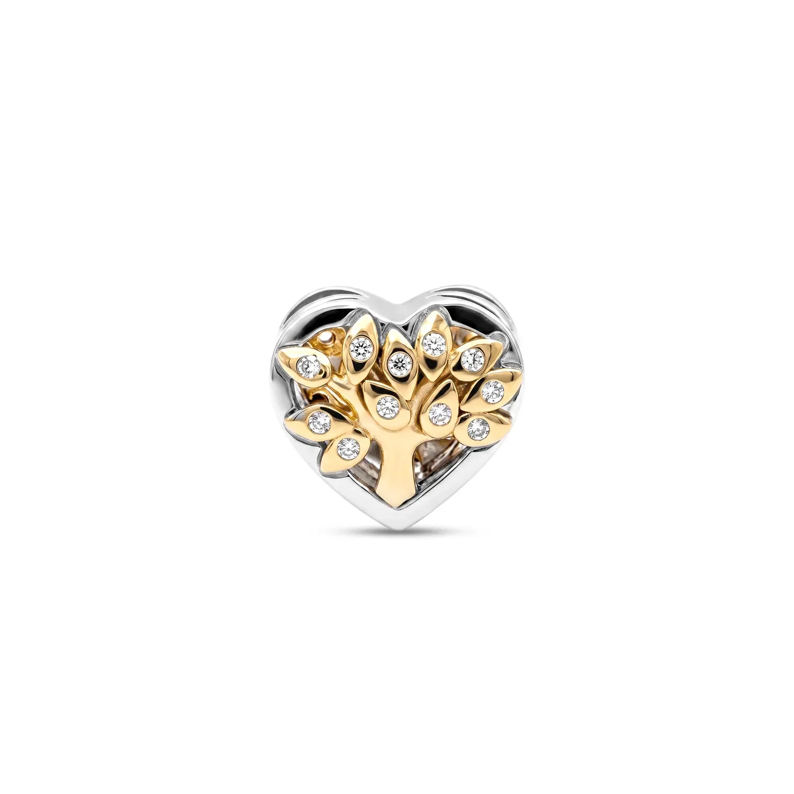 Pingente Life Mama Arvore da Vida em Prata 925 com Banho de Ouro Amarelo 18k e Zircônia Incolor — imagem 1