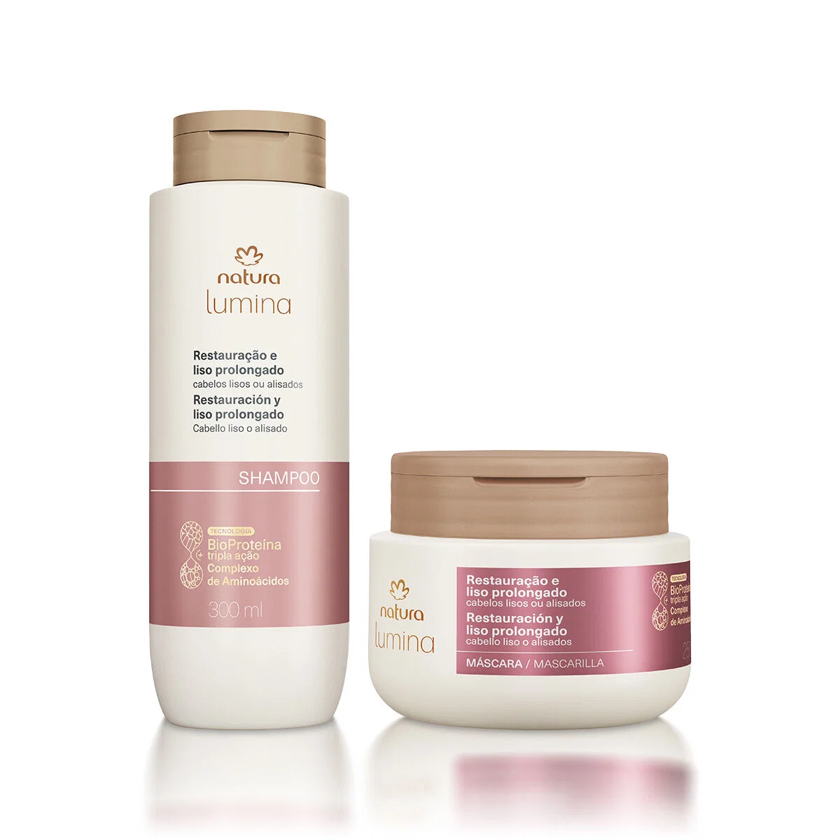 Kit Lumina Restauração e Liso Prolongado Shampoo e Máscara — imagem 1