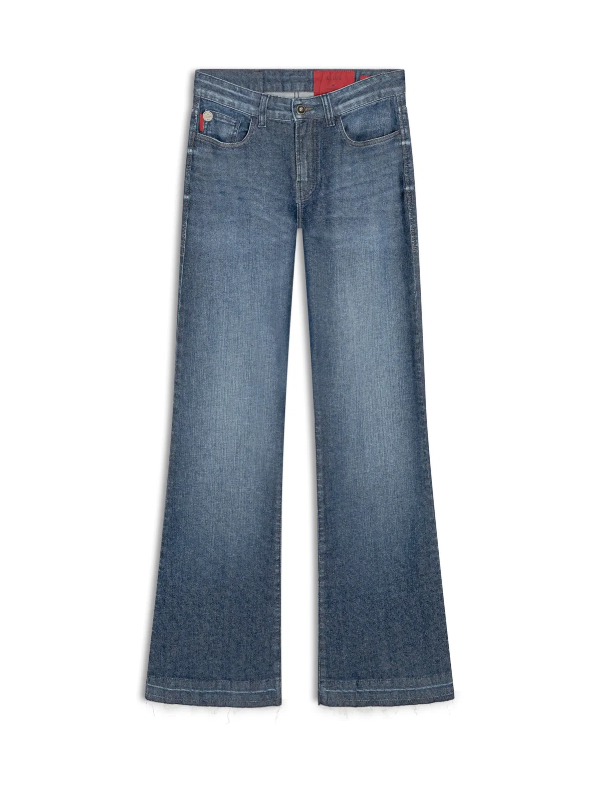 Calça Jeans Dark Indigo Elastic Flare Escuro C/ Grampos — imagem 1