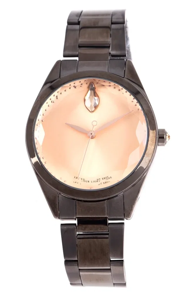 Relógio Analógico Feminino Swarovski Dia dos Namorados Facetado Ônix — imagem 1