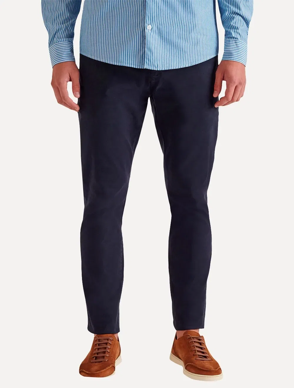 Calça Reserva Masculina de Sarja Casual Iron Azul Marinho