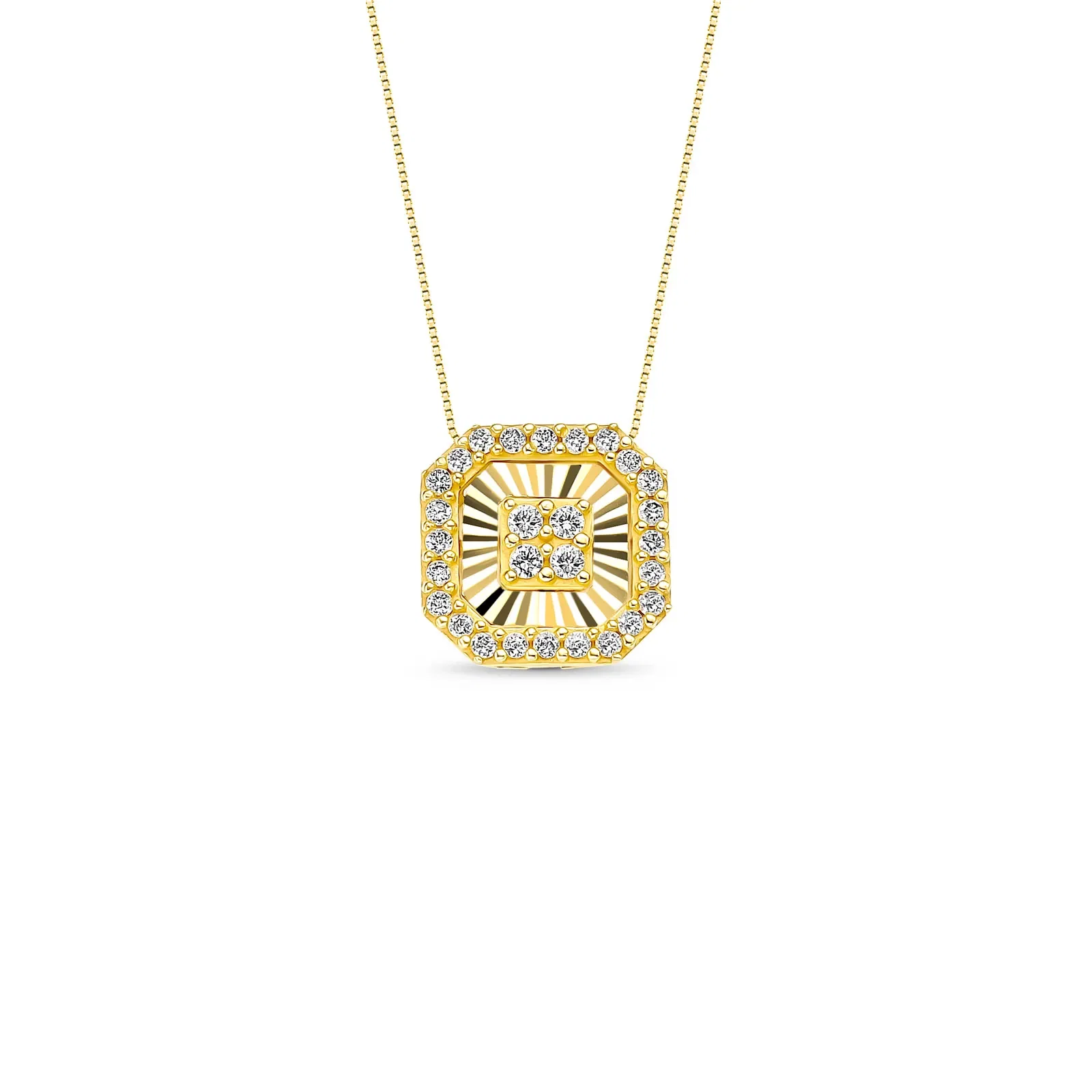 Pingente Lumina II em Ouro Amarelo 18k com Diamantes 0,16 ct
