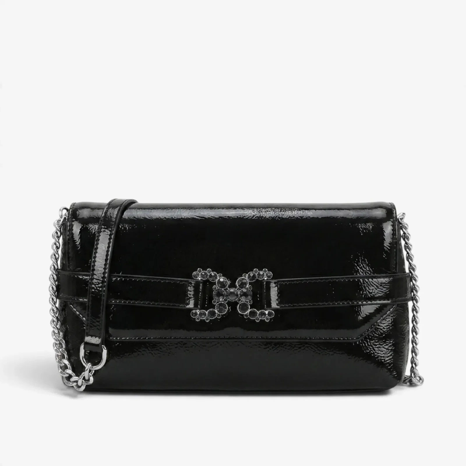 Bolsa Clutch Preto Verniz