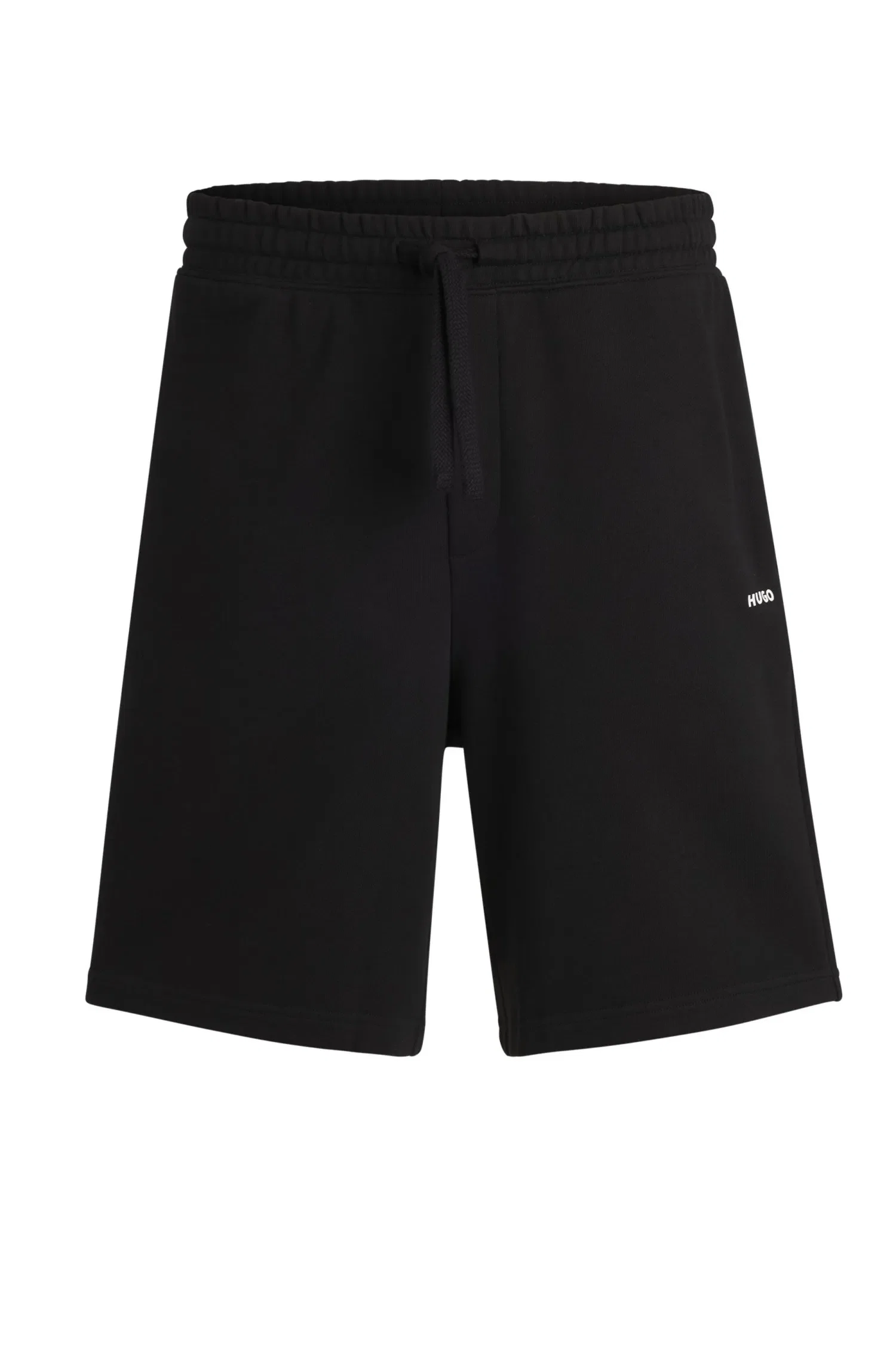Shorts De Ajuste Descontraído Em Algodão Com Estampado De Logo