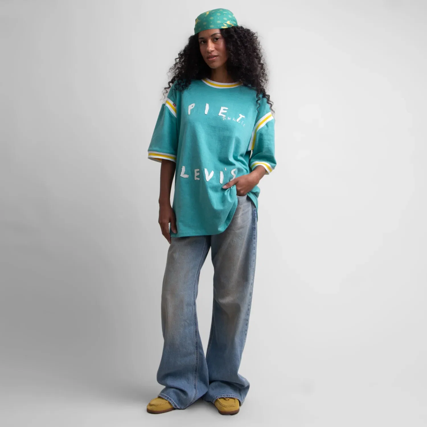 Camiseta Brasil Levi's® x Piet Graphic Verde Manga Curta