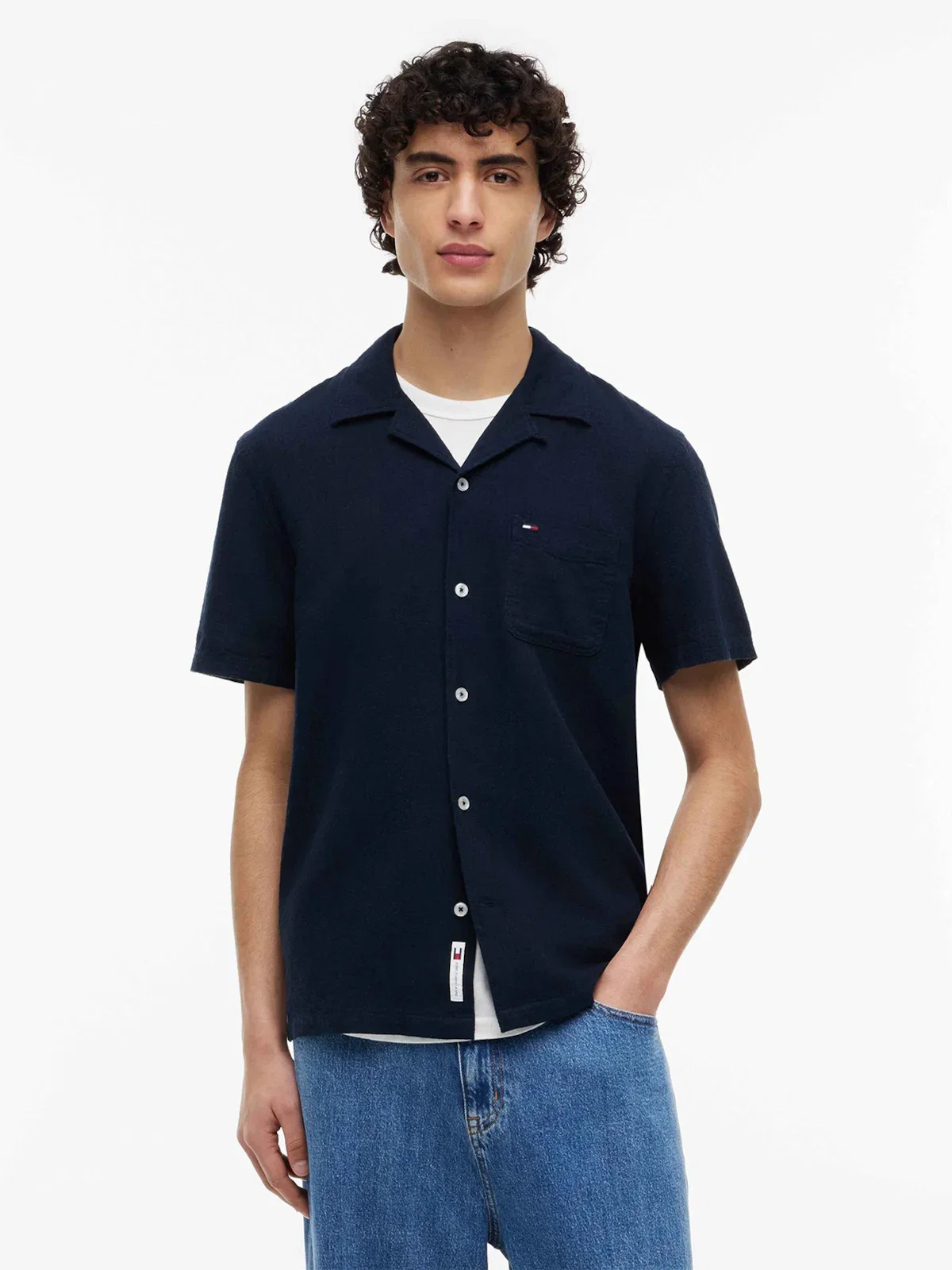 Camisa Manga Curta em Mix de Linho Regular Fit — imagem 1