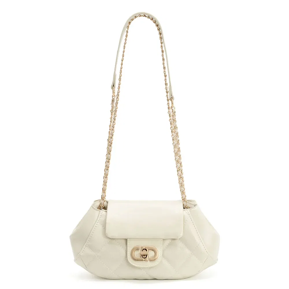 Bolsa Arredondada Corrente Off White