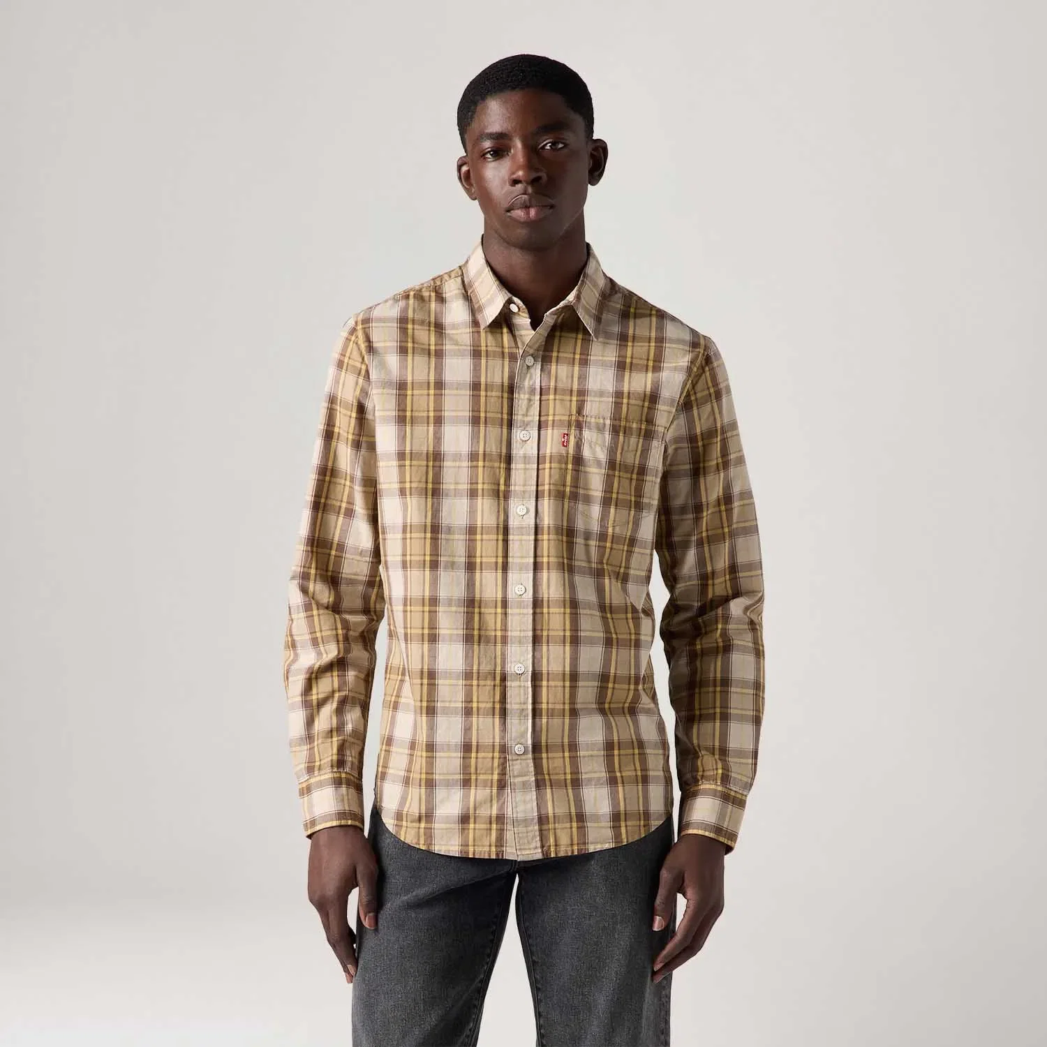 Camisa Levi's® Classic Standard Manga Longa Marrom — imagem 1