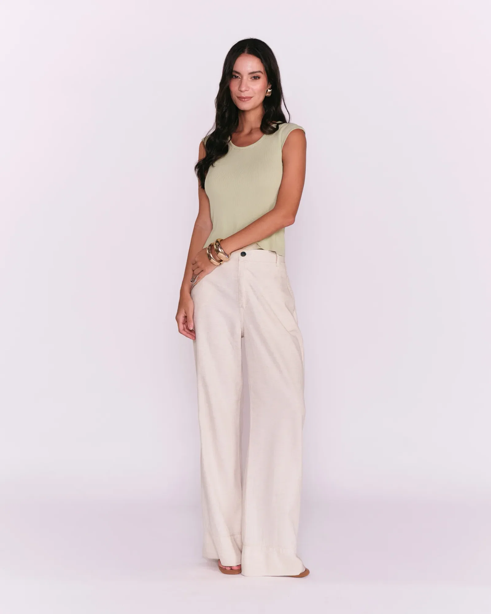 Blusa Tricot Decote Canoa - Verde