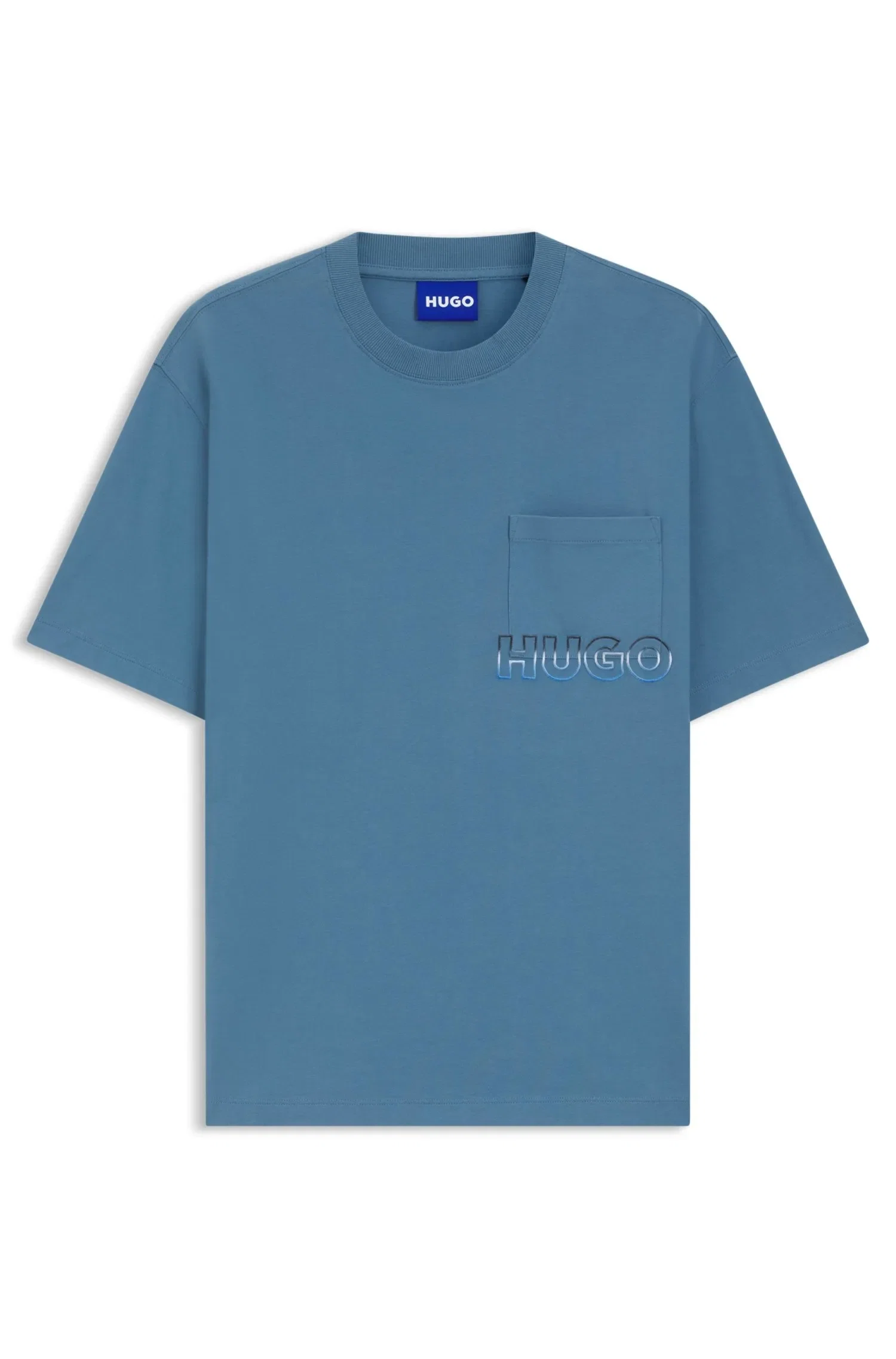 Camiseta Em Jersey De Algodão Com Logo Ombré Bordado — imagem 1
