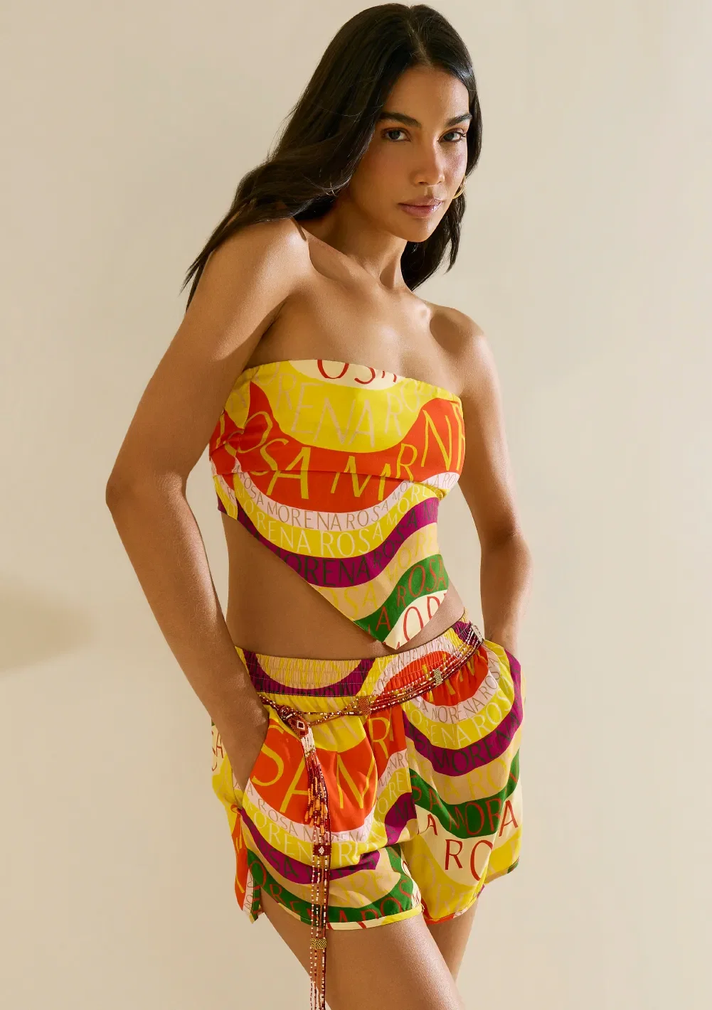 Lenço Morena Rosa Pequeno Amarelo — imagem 1