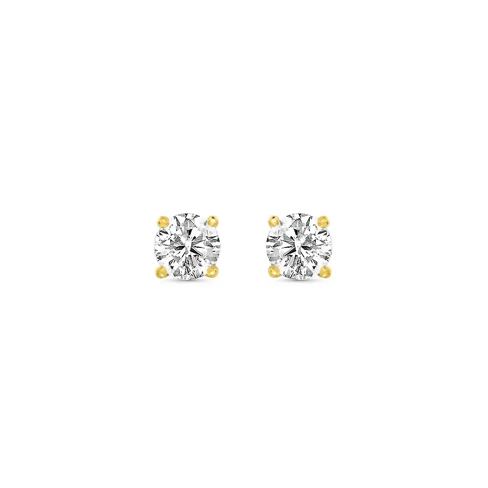 Brinco Solitário Forever em Ouro Amarelo 18k com 0,80ct de Diamante — imagem 1