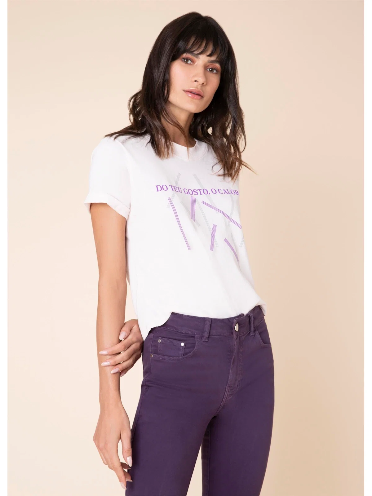 T-Shirt Teu Gosto Rosa Claro