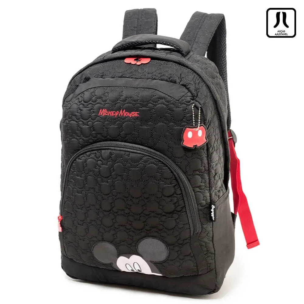 Mochila Escolar Masculina Mickey Preta — imagem 1