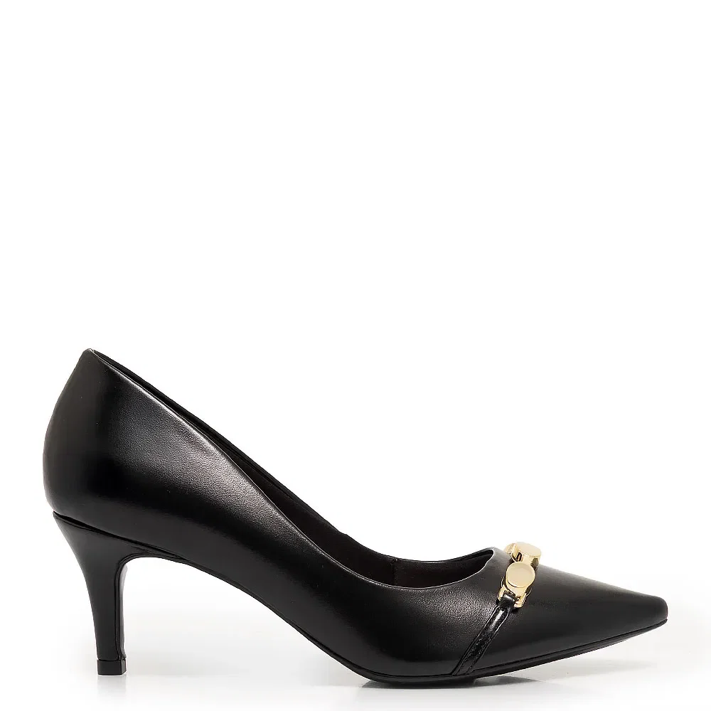 Scarpin Preto Enfeite