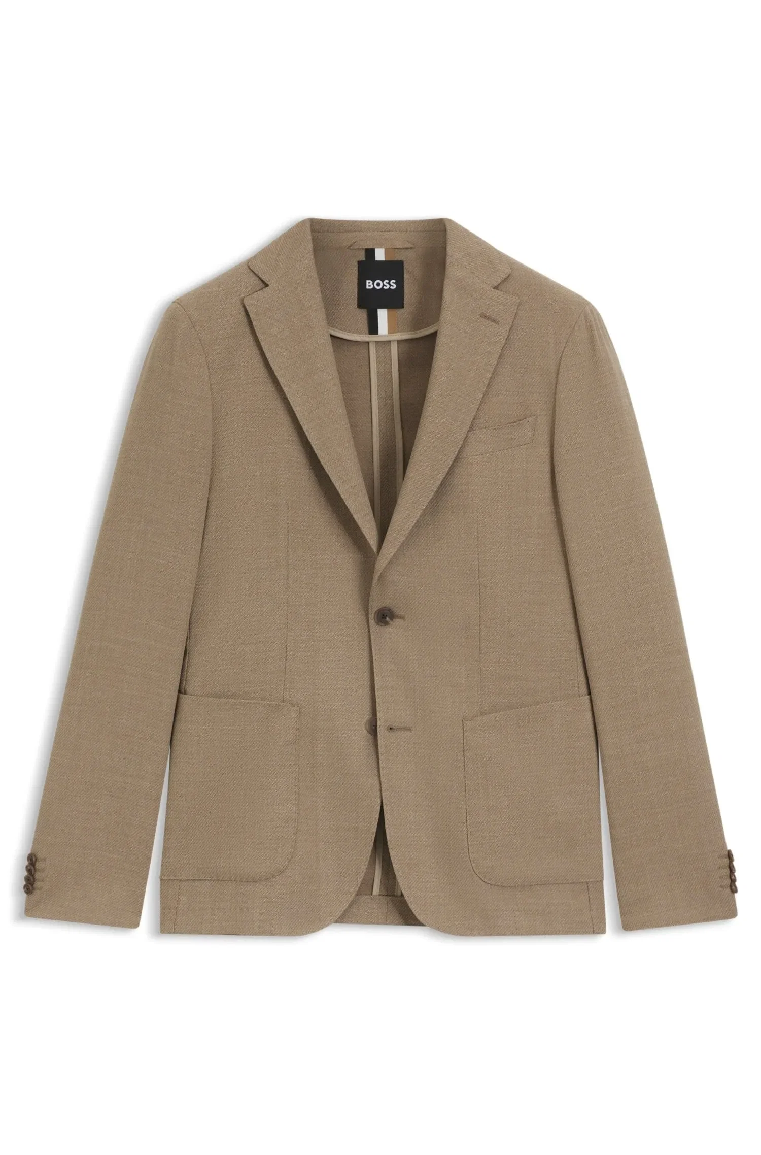 Blazer Slim Fit Em Tecido Elástico Confortável Com Micropadrão — imagem 1