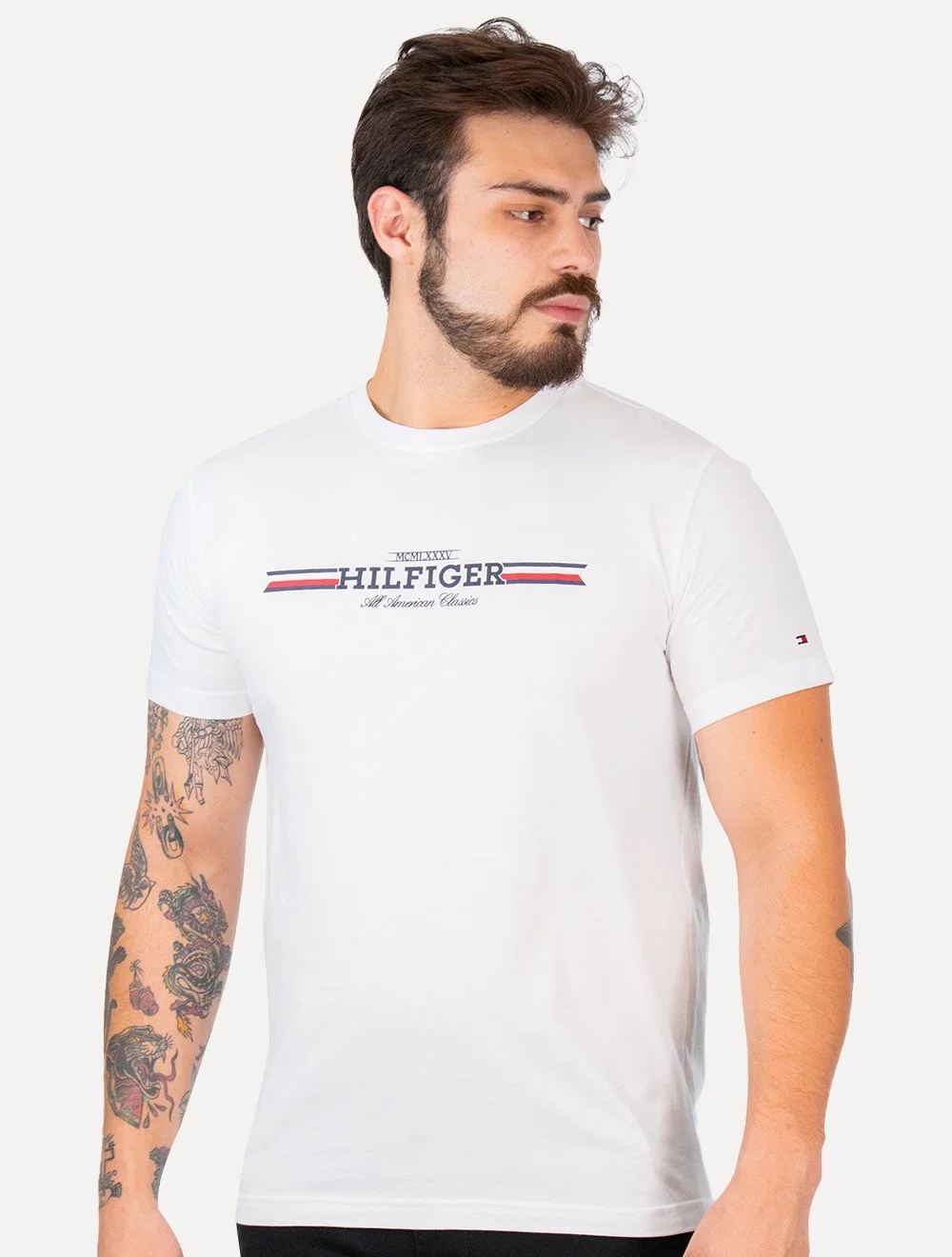 Camiseta Tommy Hilfiger Masculina All American Classics Branca