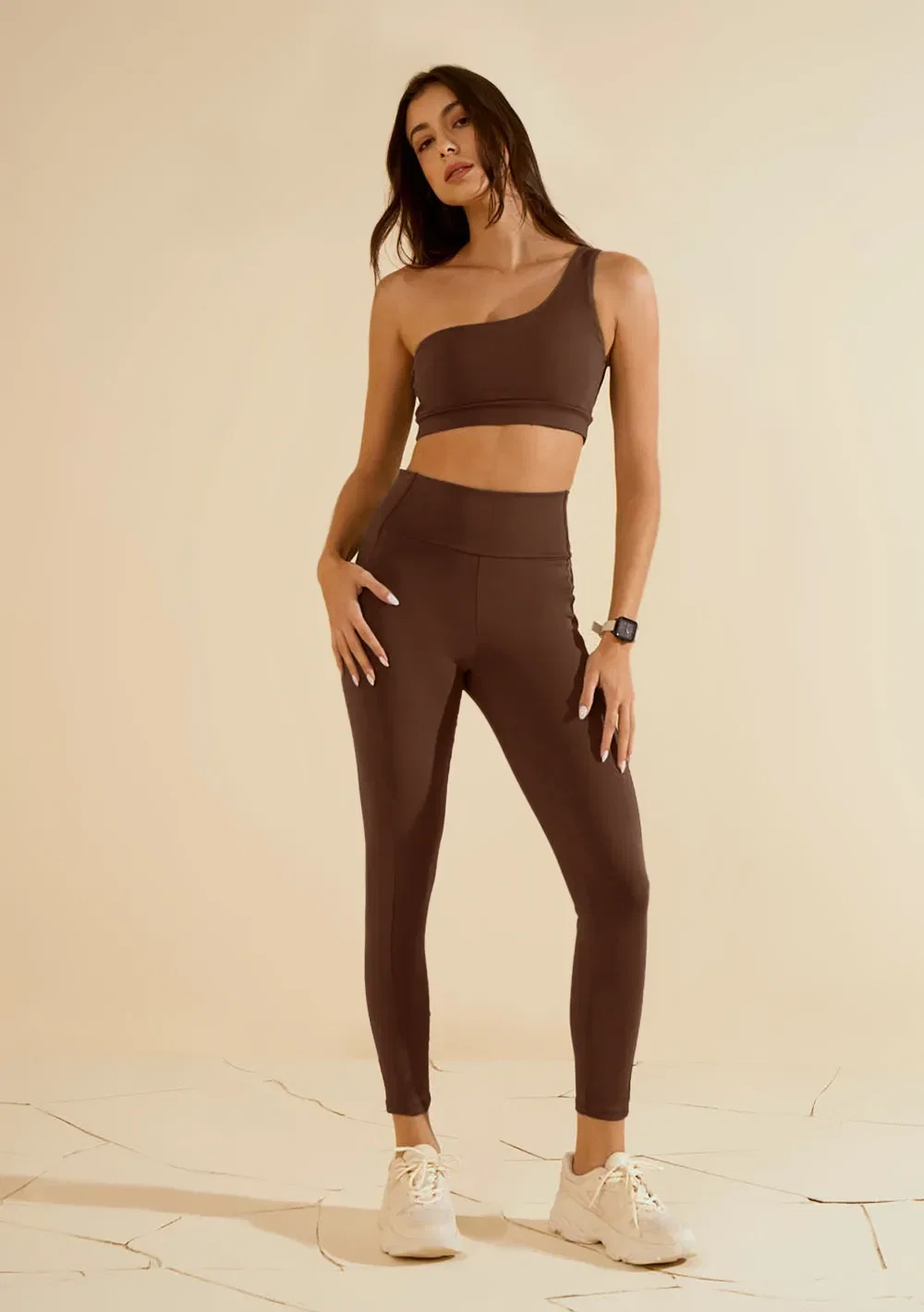Calça Morena Rosa Legging Média Marrom
