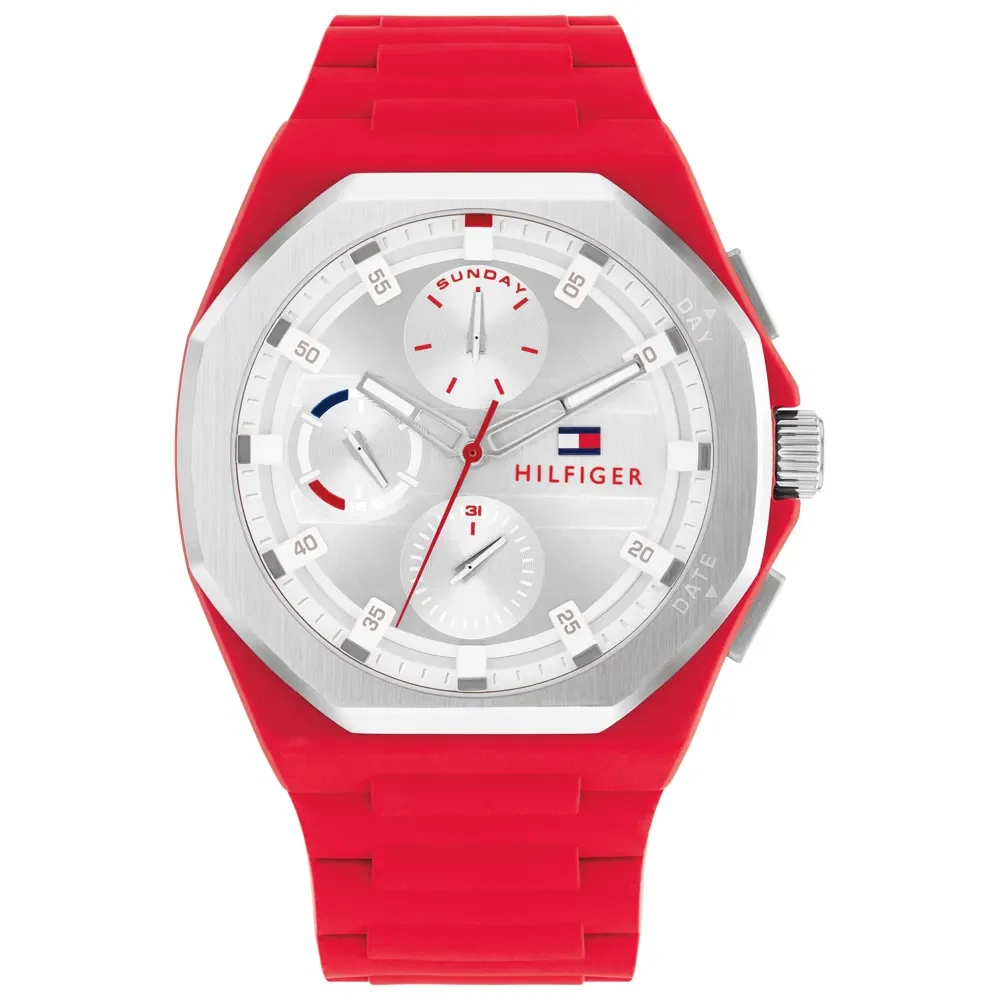 Relógio Tommy Hilfiger Masculino Borracha Vermelho 1792123