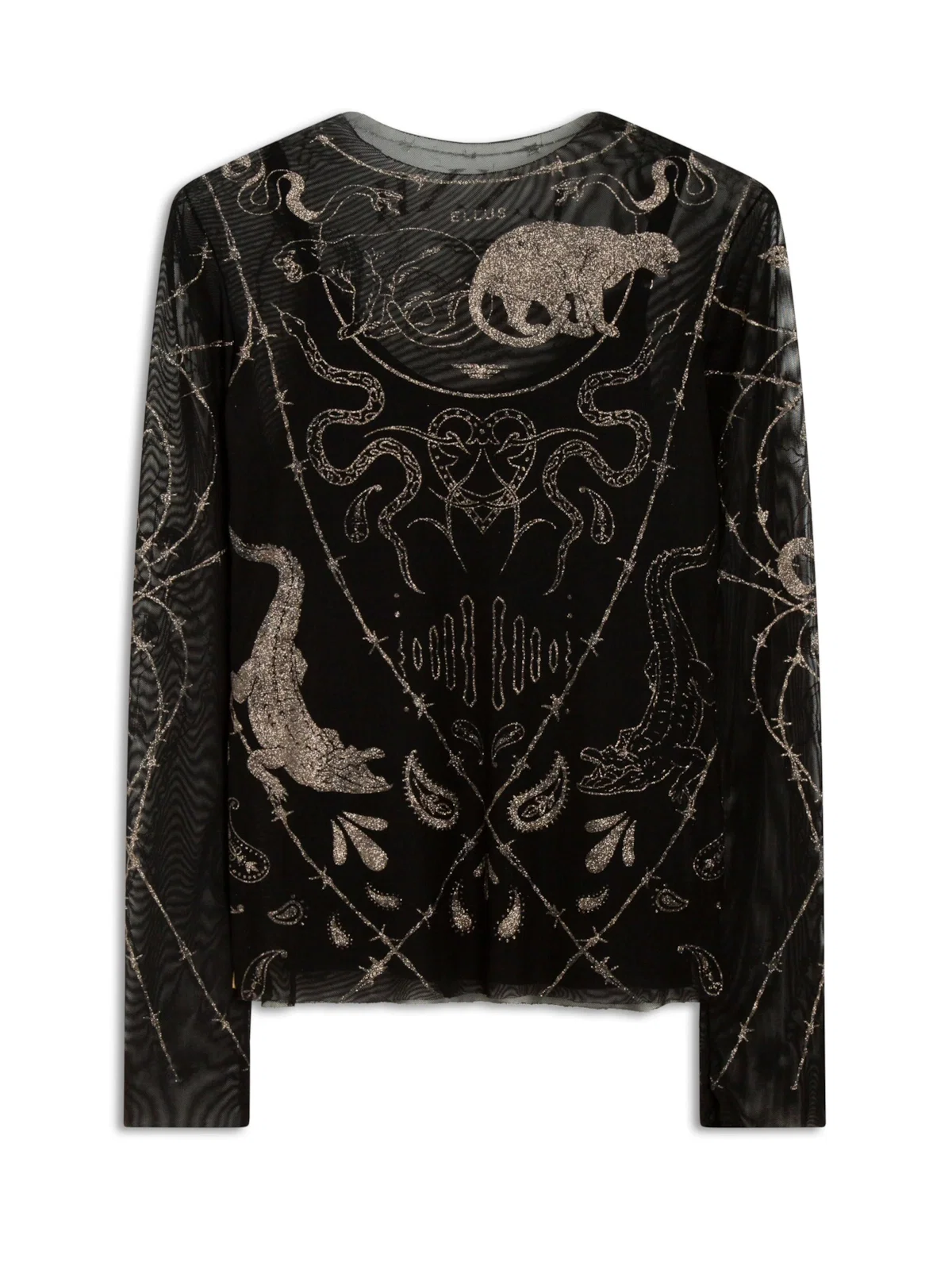 Blusa Regata Tule Tattoo Preto
