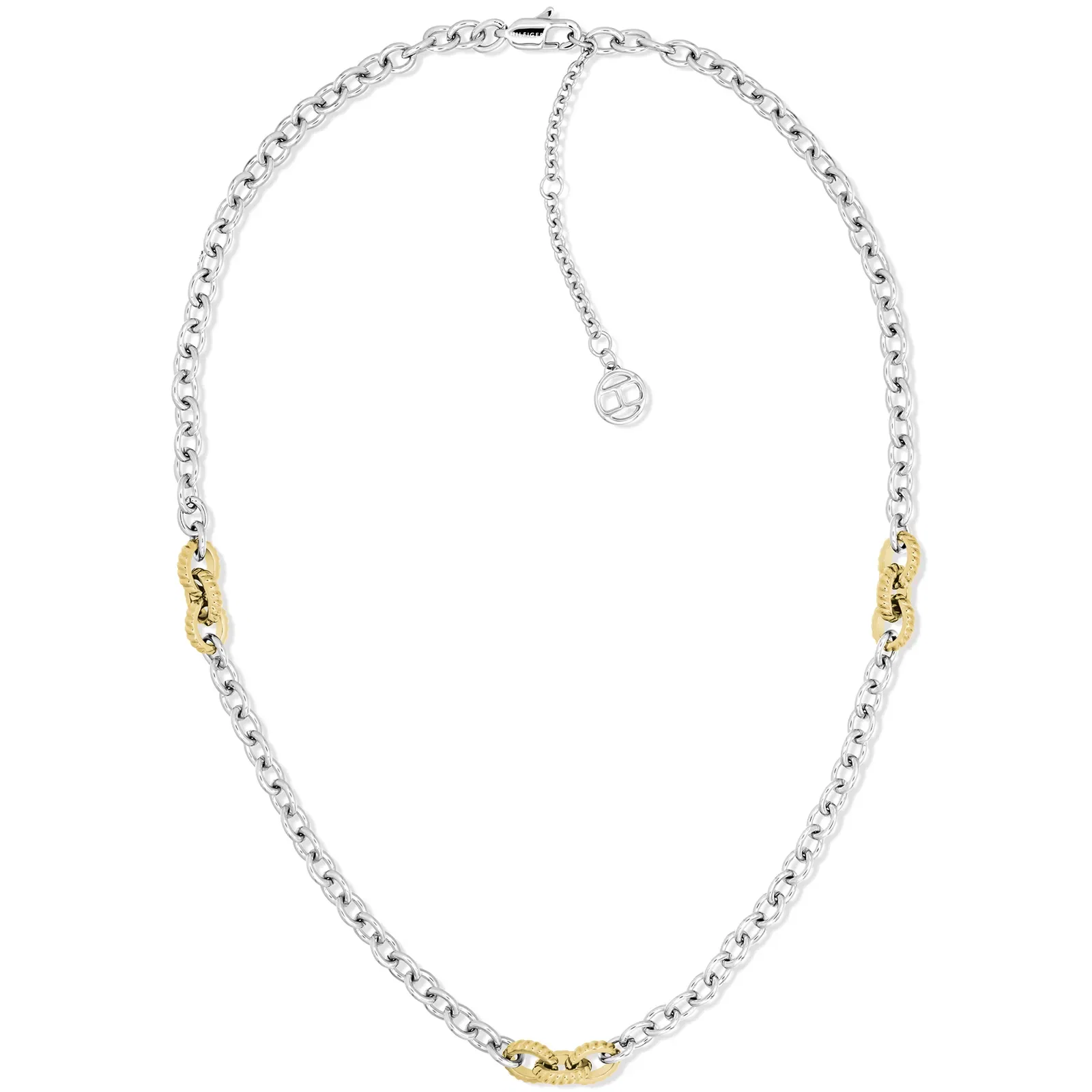 Corrente Tommy Hilfiger Feminine Rope em Aço Prateado e Dourado 2781059