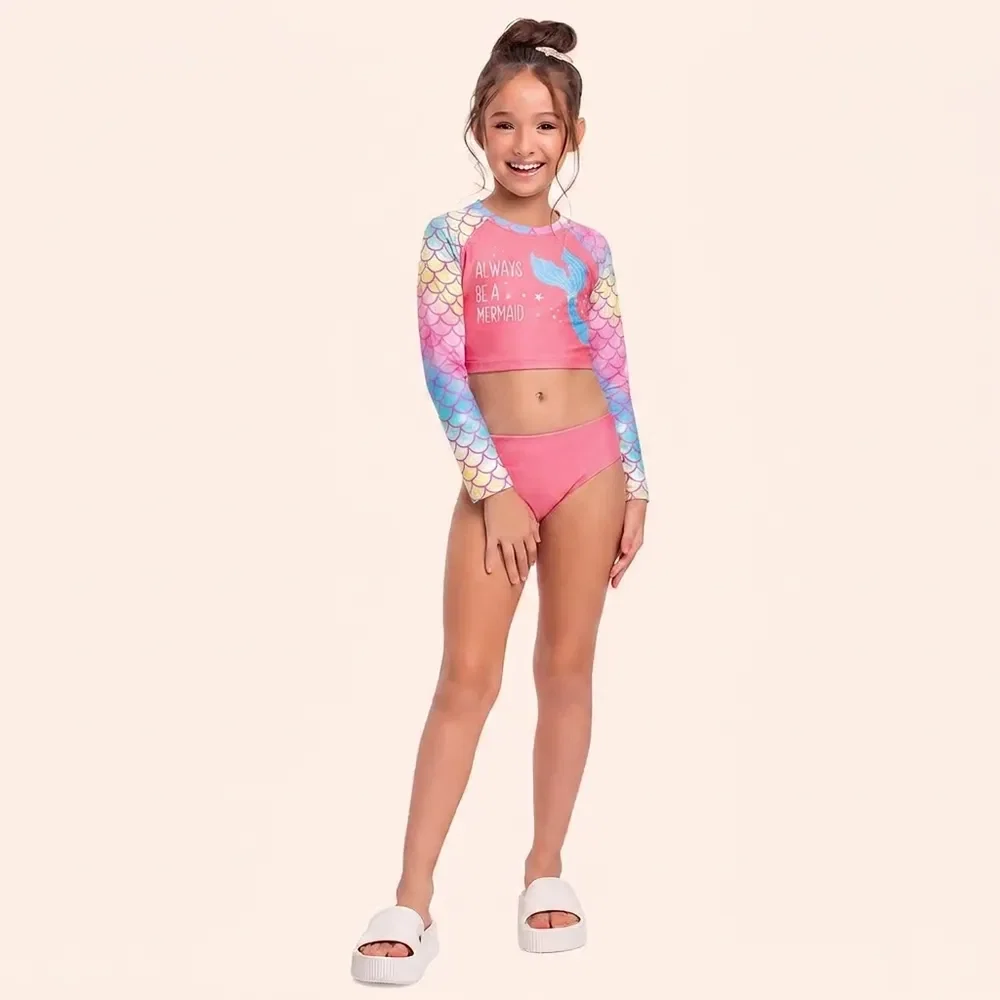 Conjunto moda praia blusa manga longa e calcinha — imagem 1