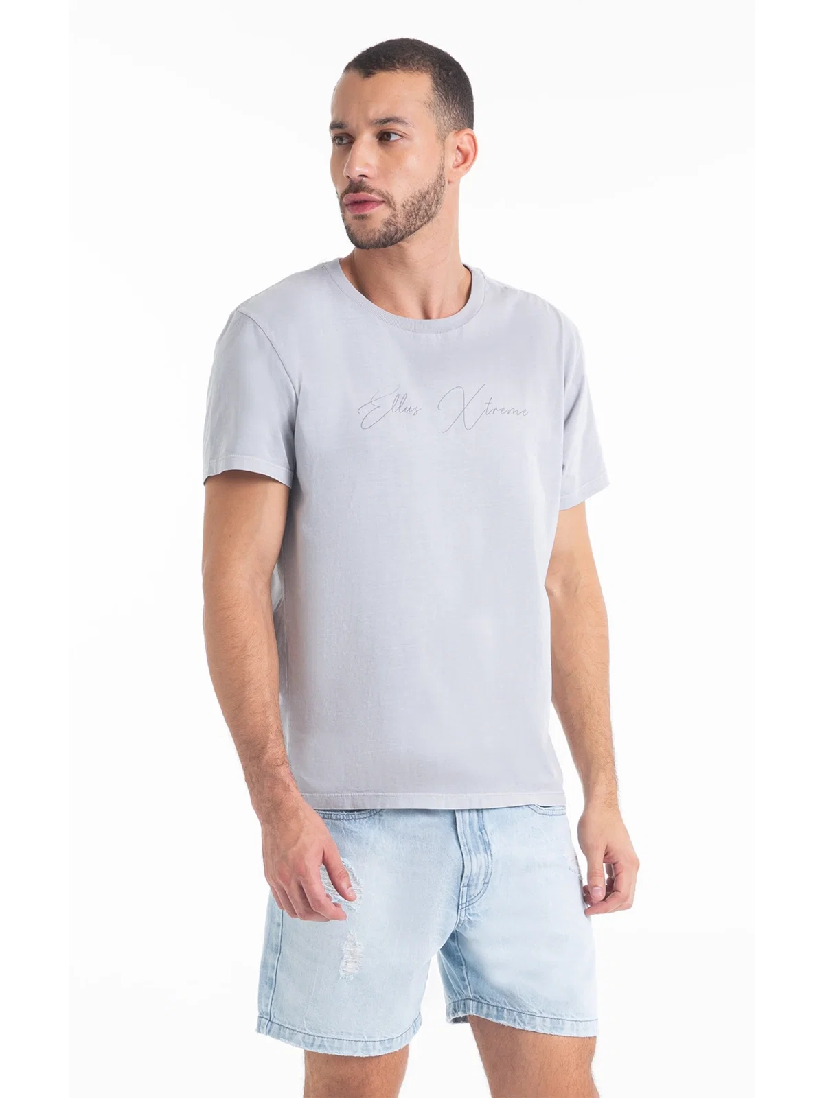 T-Shirt Cotton Washed Ellus Azul Seco — imagem 1