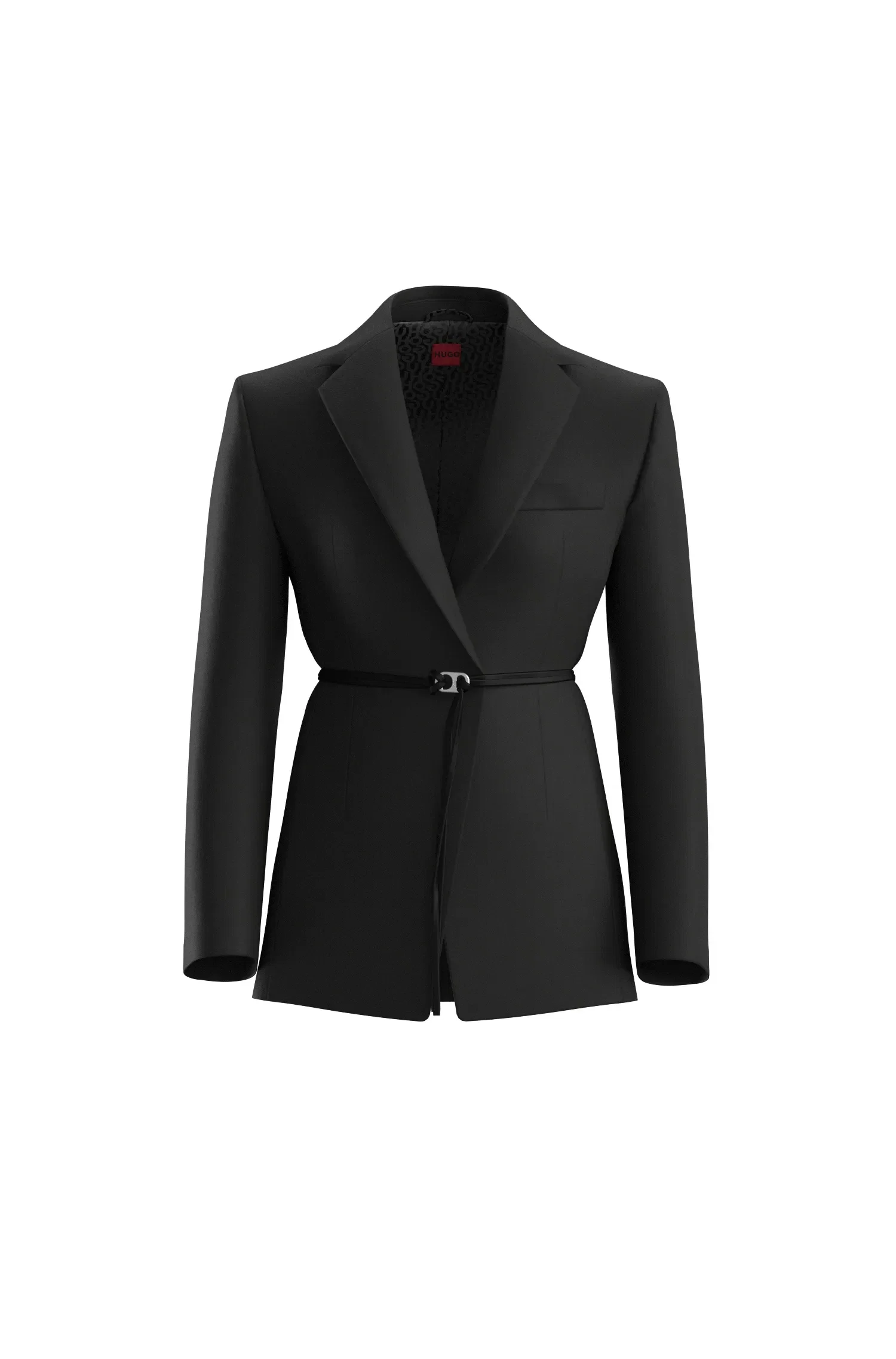 Blazer De Materiais Mistos