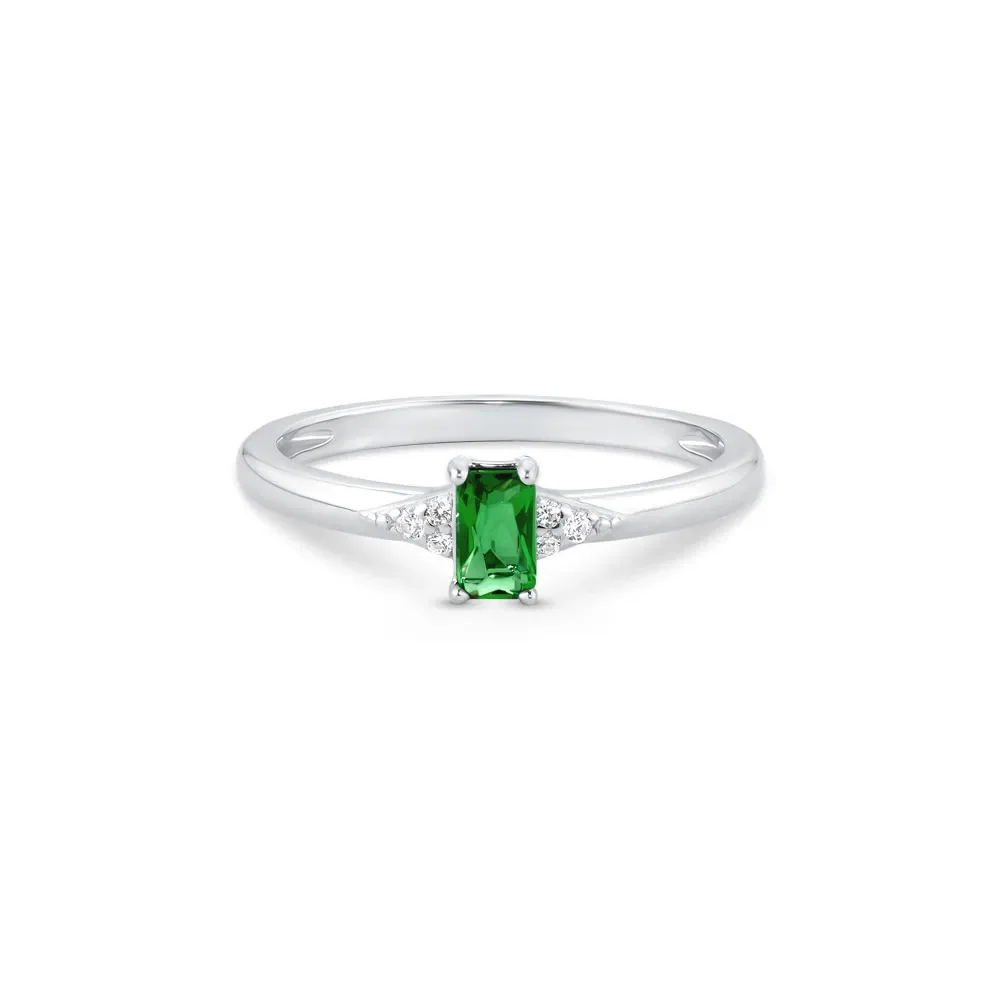 Anel Life Coloré em Prata 925 com Cristais Verde e Incolores