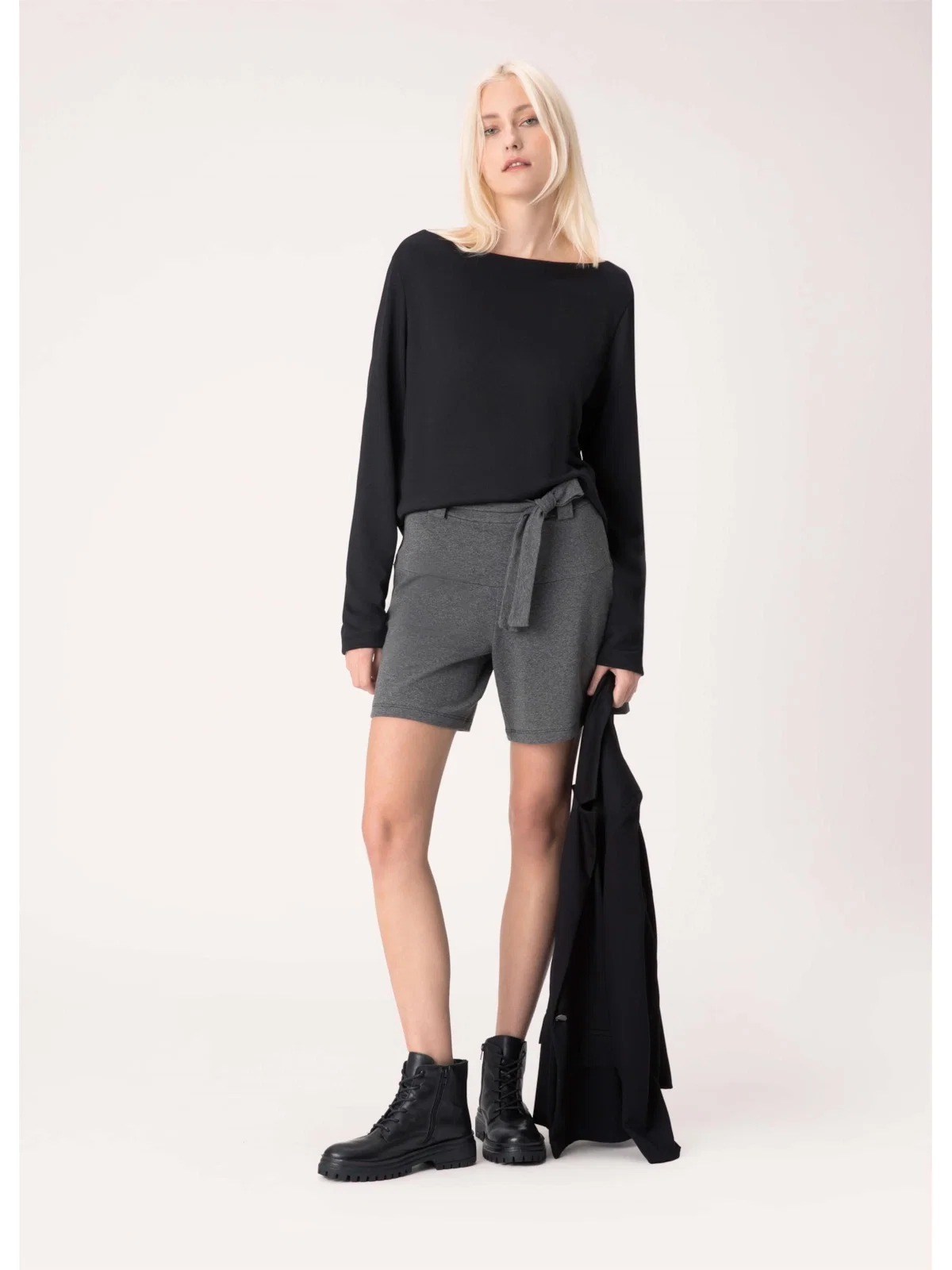 Short Moletom Comfort Chumbo Mescla
