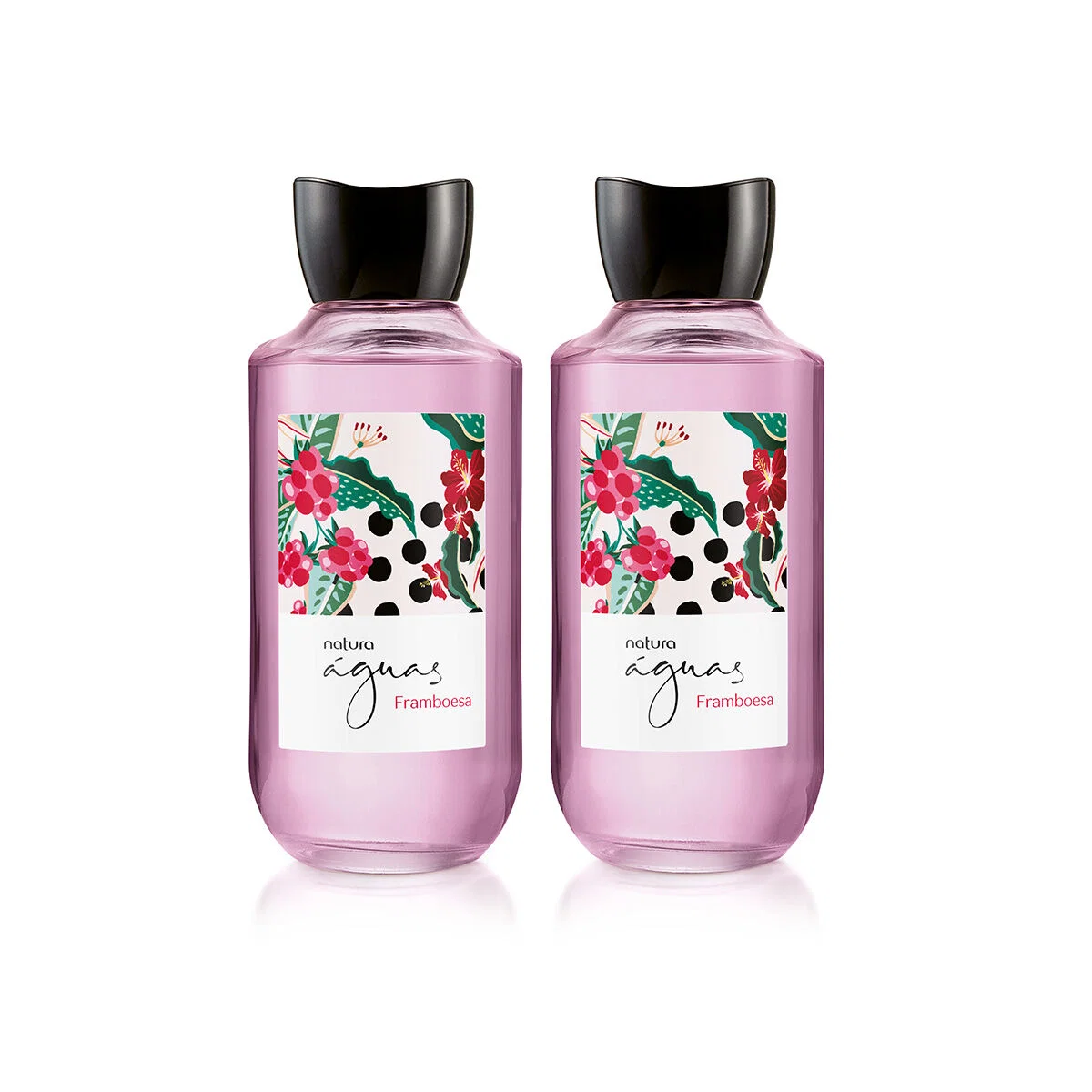 Kit Deo Colônia Feminino Framboesa Águas de Natura 2 produtos de 170 ml