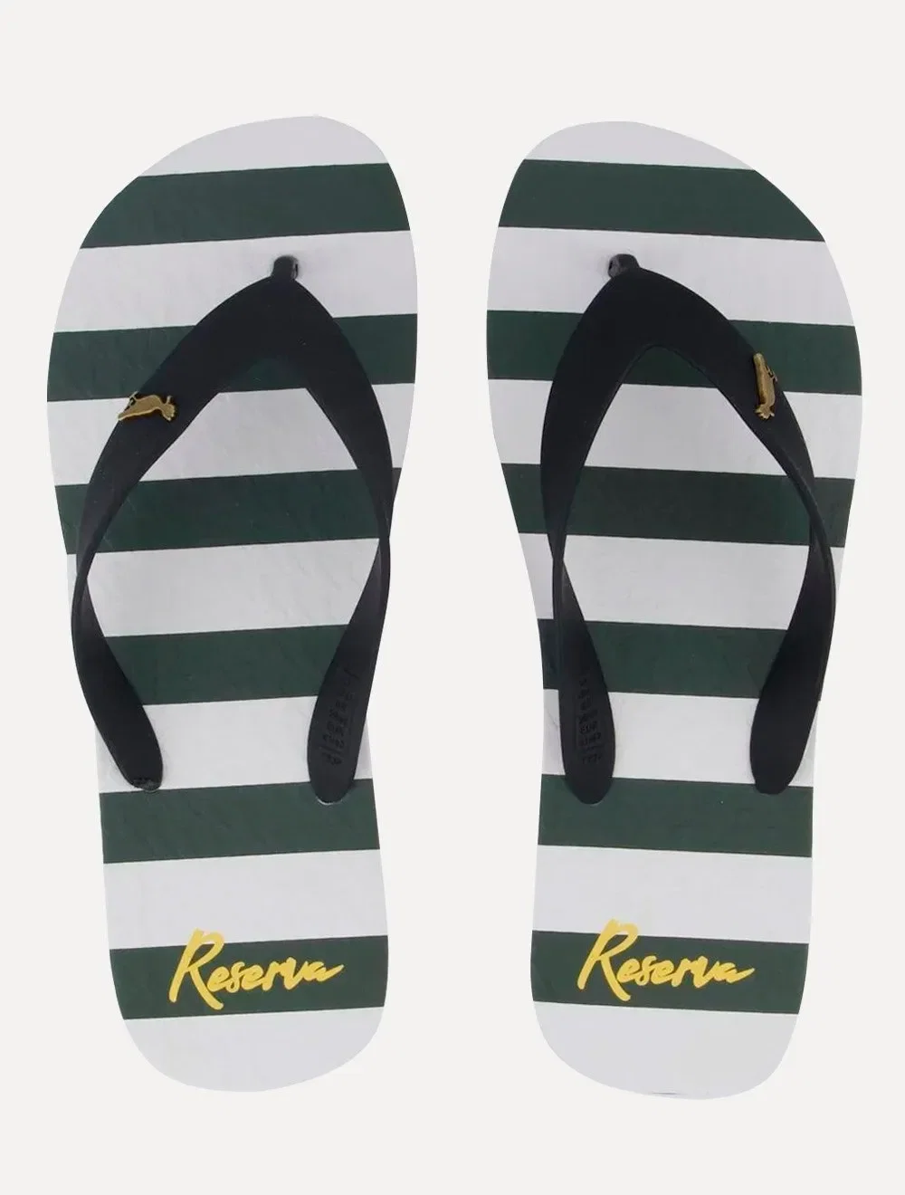 Chinelo Reserva Masculino Summer Stripes Branco / Verde