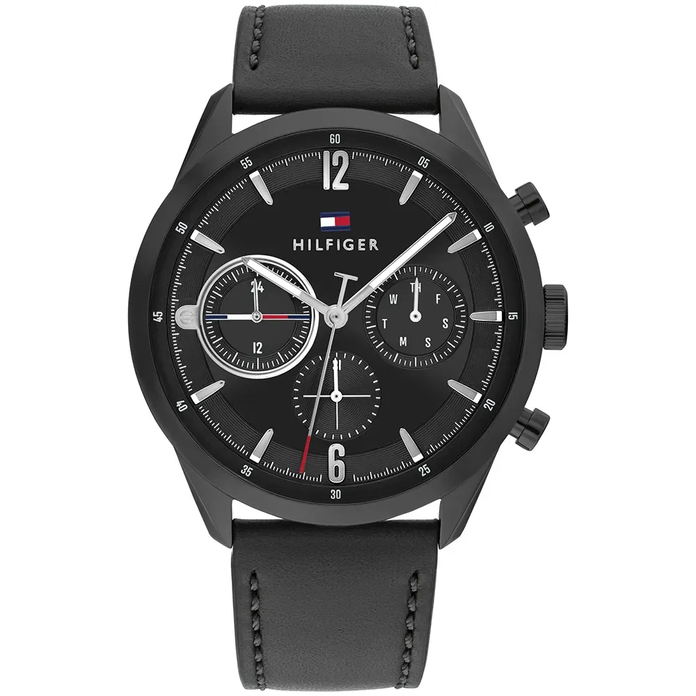 Relógio Tommy Hilfiger Masculino Couro Preto 1710674