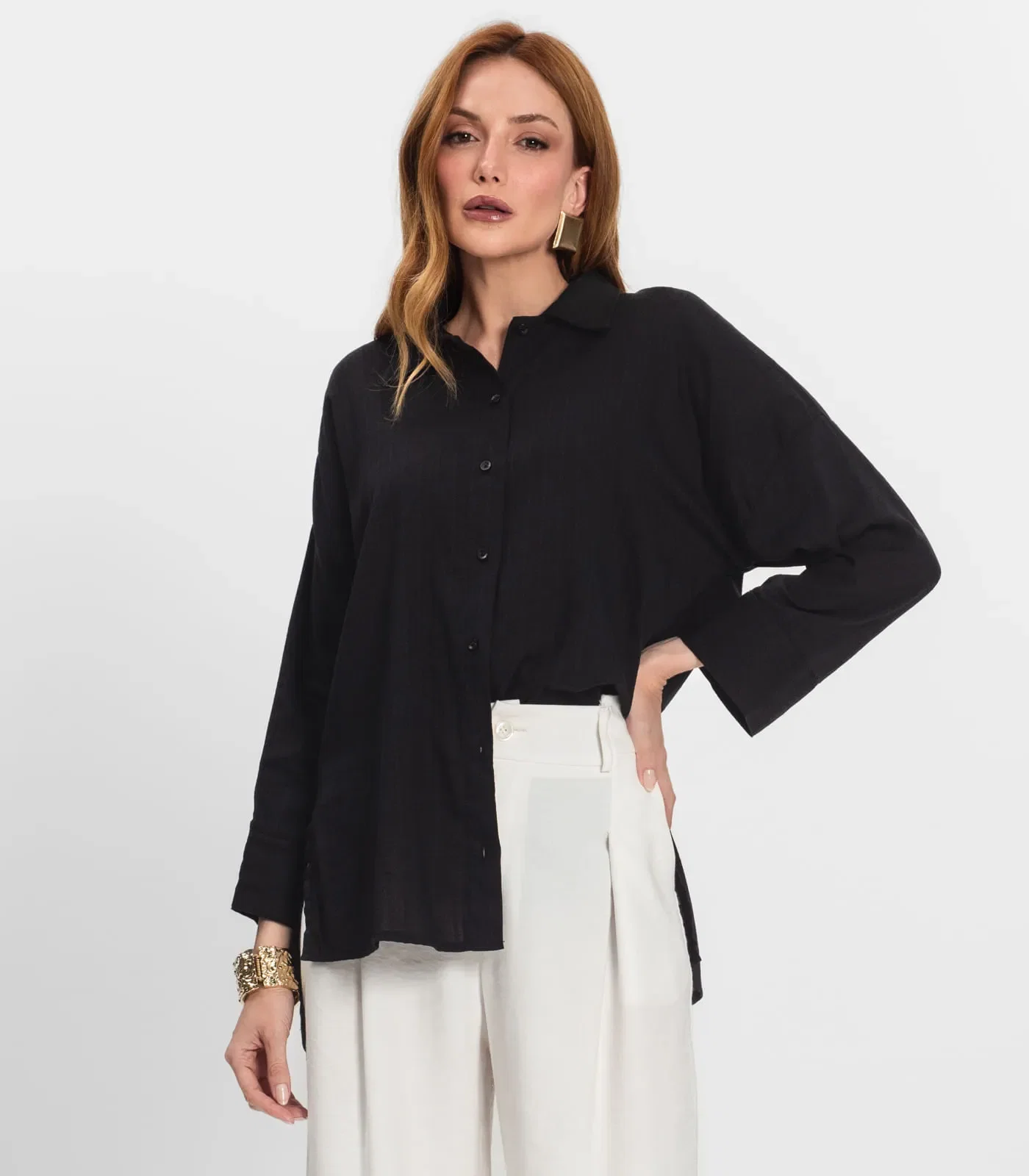 Camisa Feminina Manga Longa Endless Preto — imagem 1