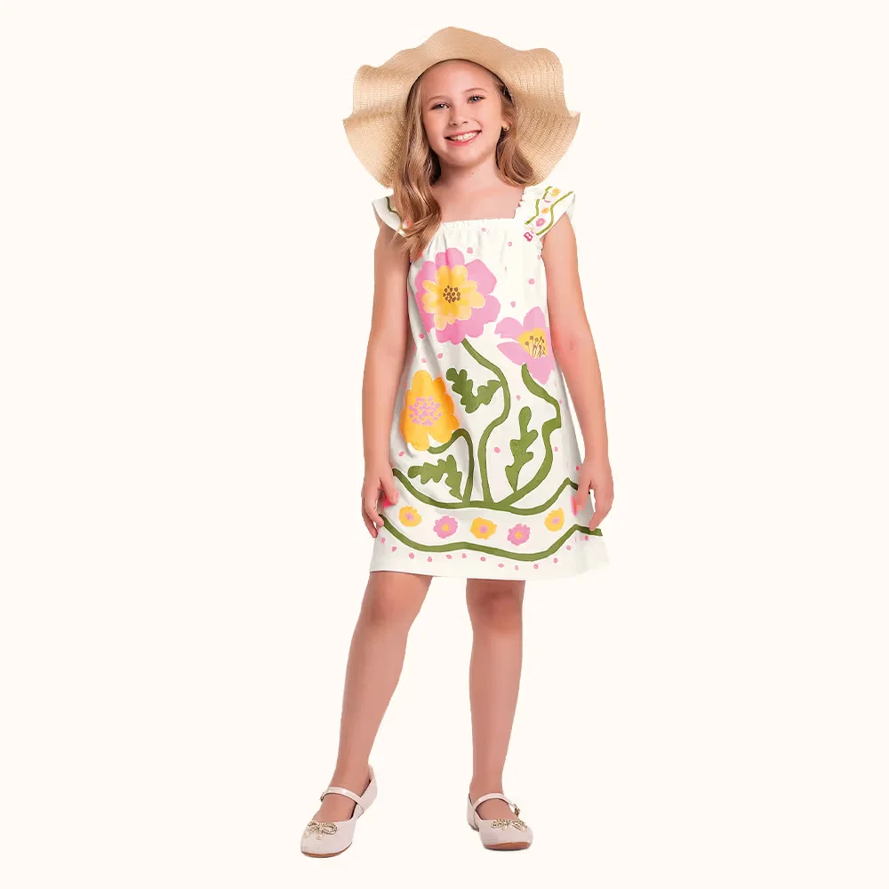 Vestido em cotton flores — imagem 1