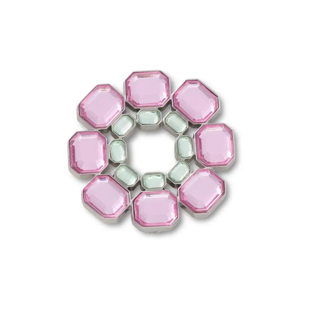 Círculo Com Gemas Rosas e Verdes