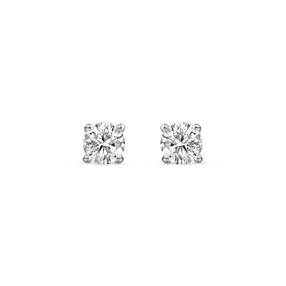 Brinco Solitário Classic em Ouro Branco 18k com 1,40ct de Diamante