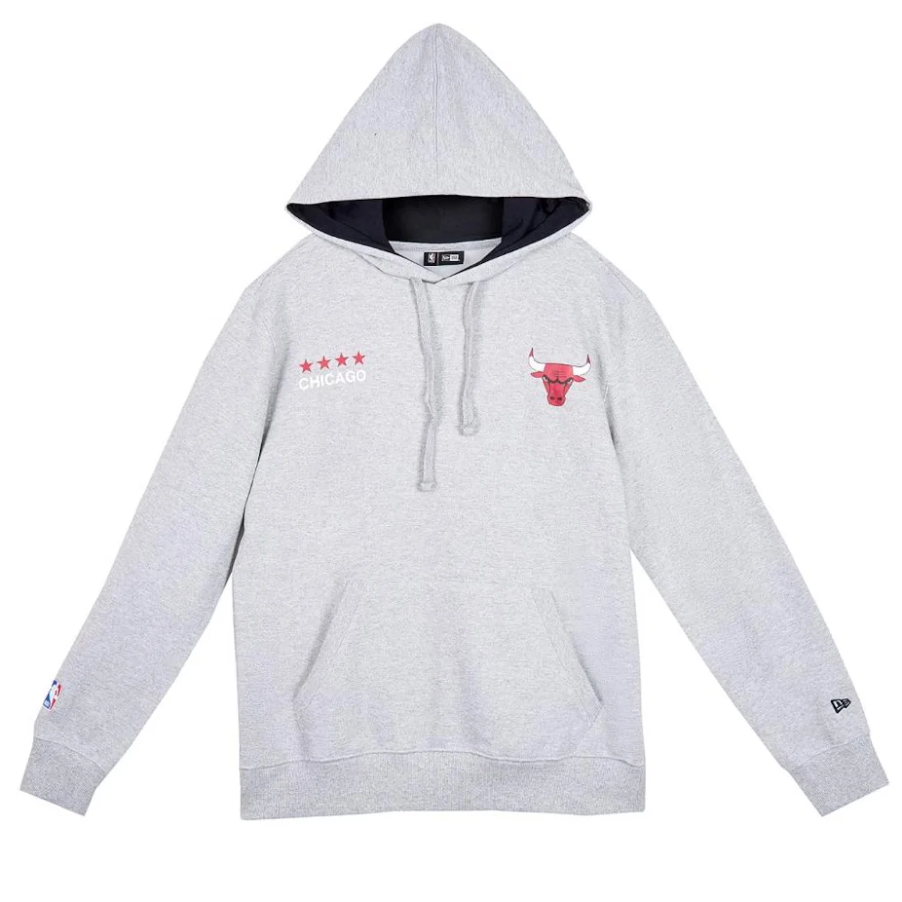 Blusão de Moletom Masculino New Era Chicago Bulls NBA Winter Sports Canguru