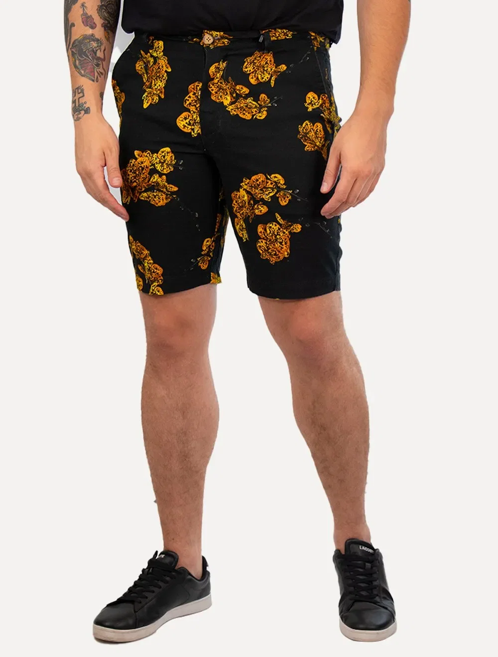 Bermuda Reserva Masculina Chino Foliage Maresia Marrom / Preta