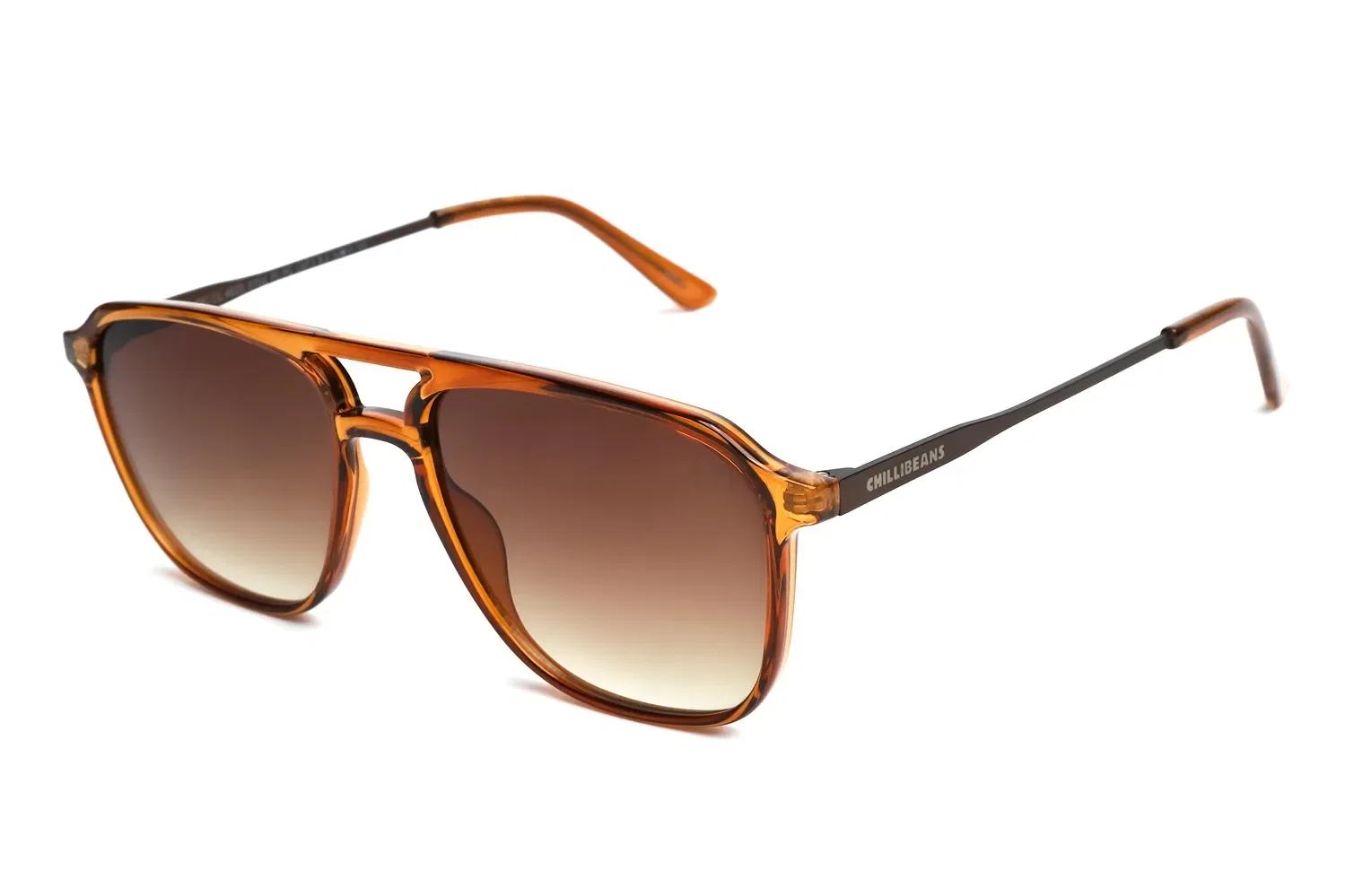 Óculos de Sol Masculino Chilli Beans Quadrado Degradê Marrom — imagem 1