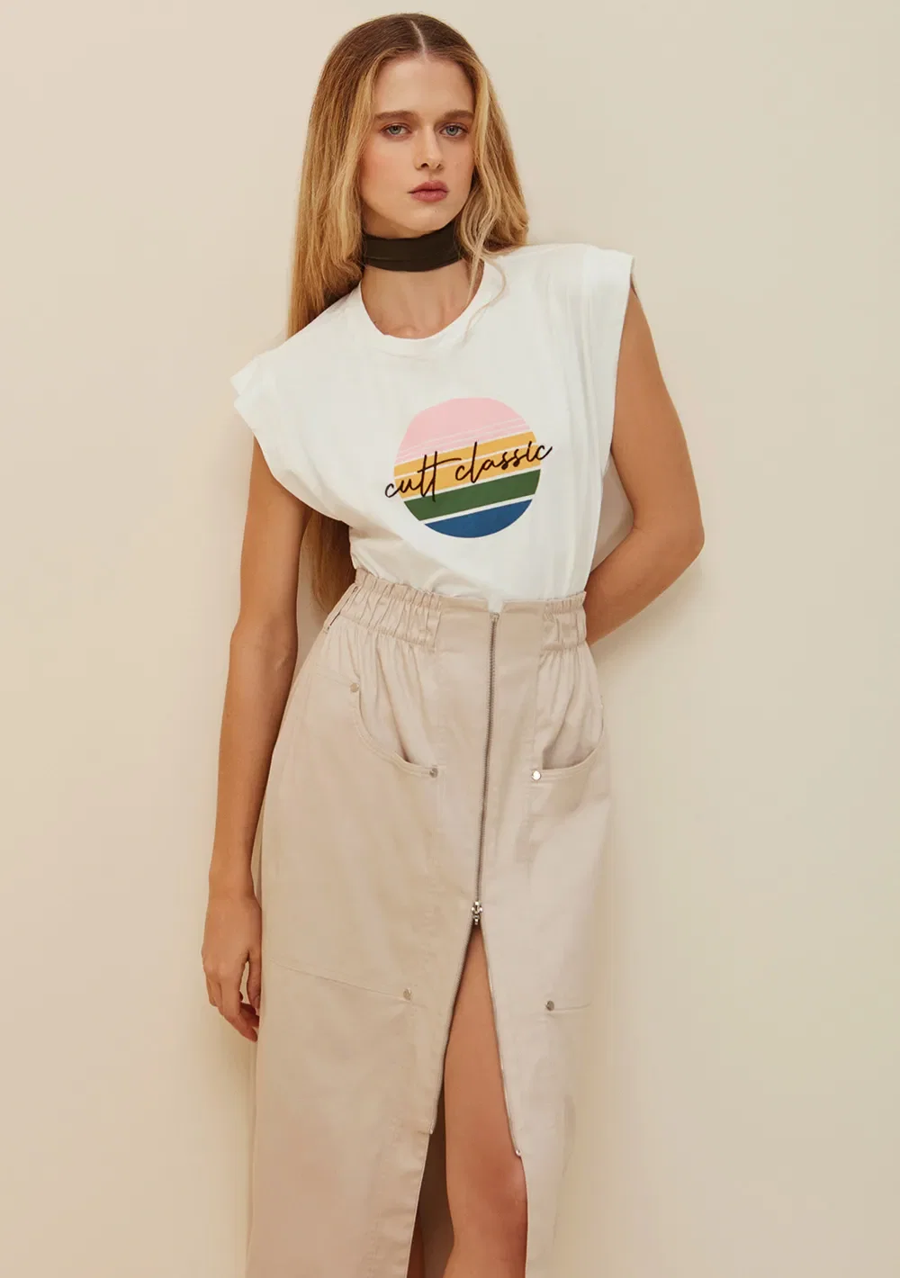 T-Shirt Morena Rosa Decote Redondo Estampada Rosa