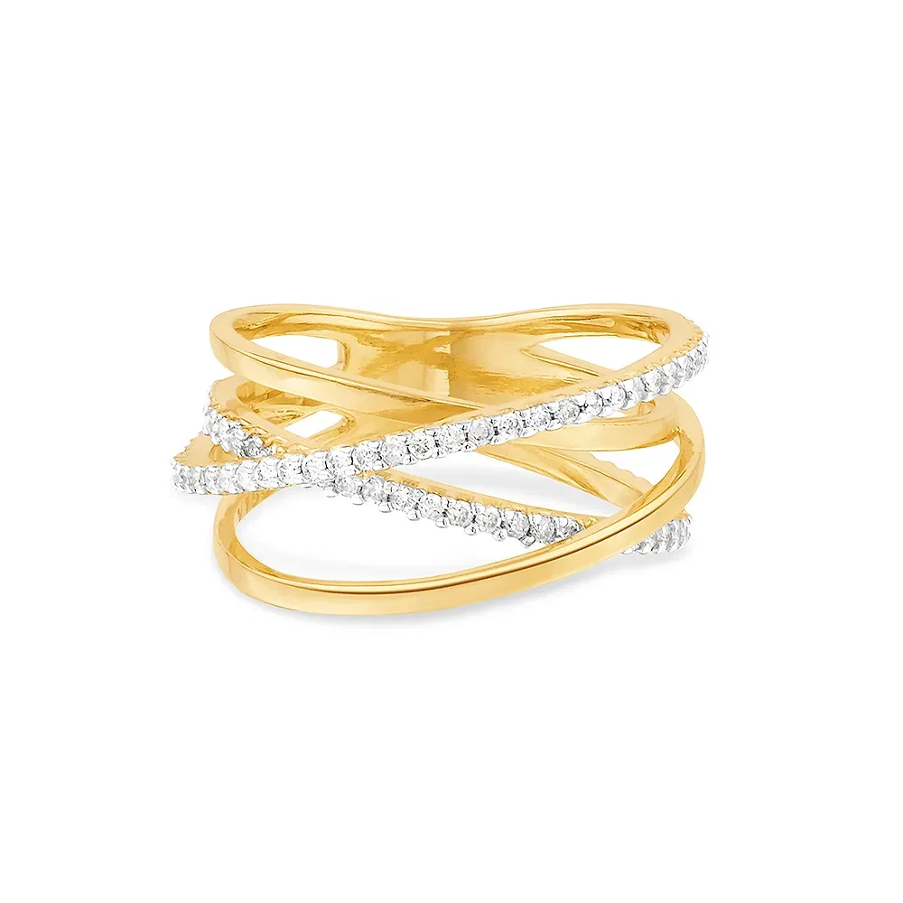 Anel Estelar em Ouro Amarelo 18k com Diamantes — imagem 1
