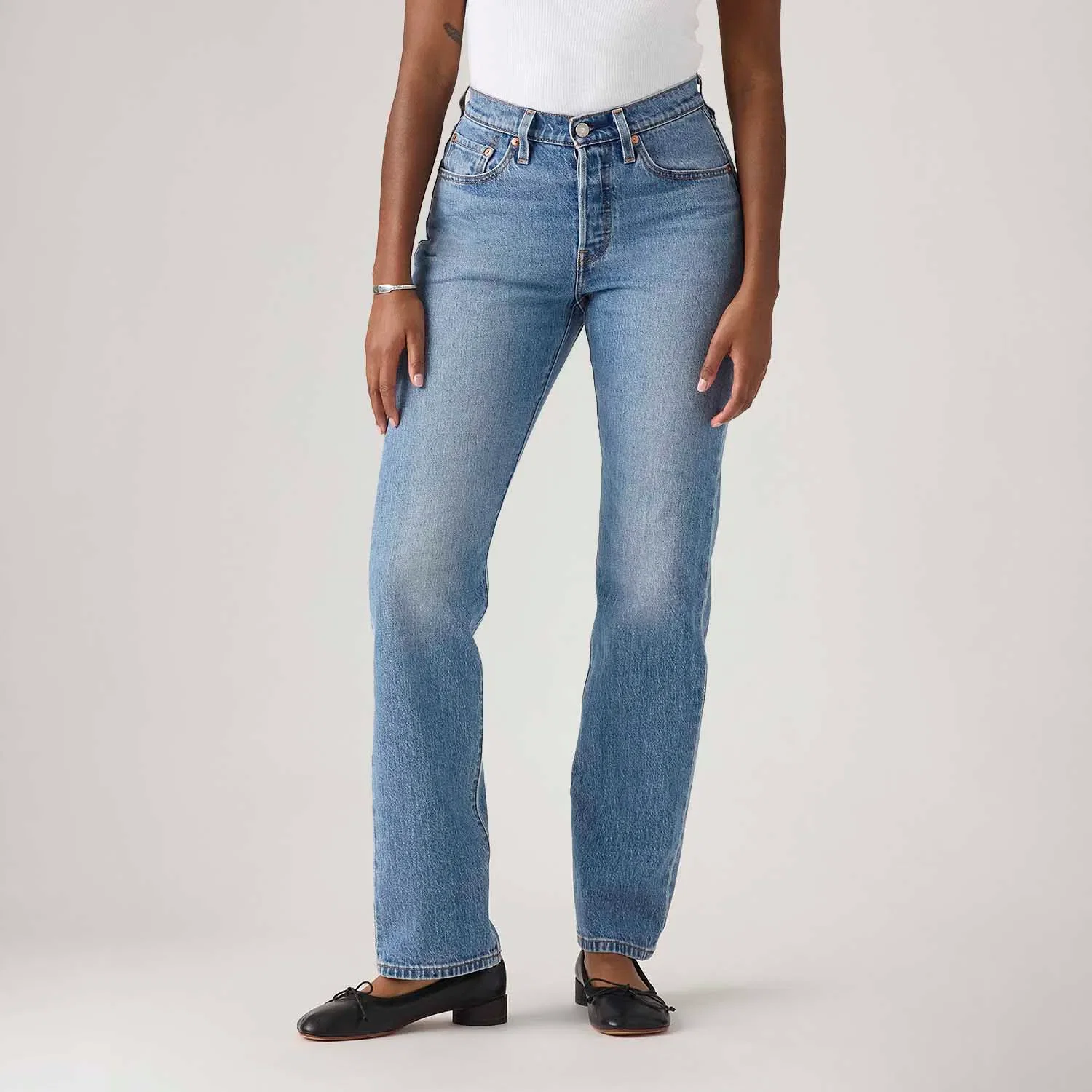 Calça Jeans Levi's® 501® Curve Lavagem Clara — imagem 1