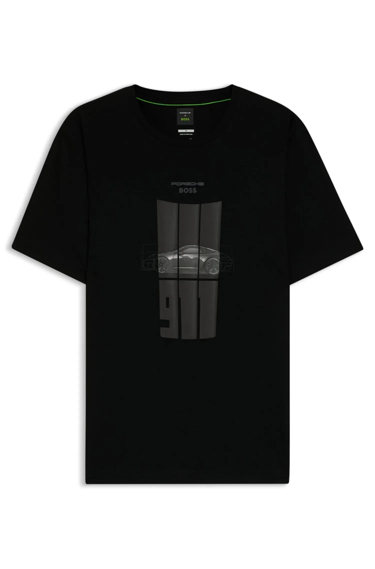 Camiseta Porsche X BOSS De Algodão Mercerizado Com Gráfico Refletor — imagem 1