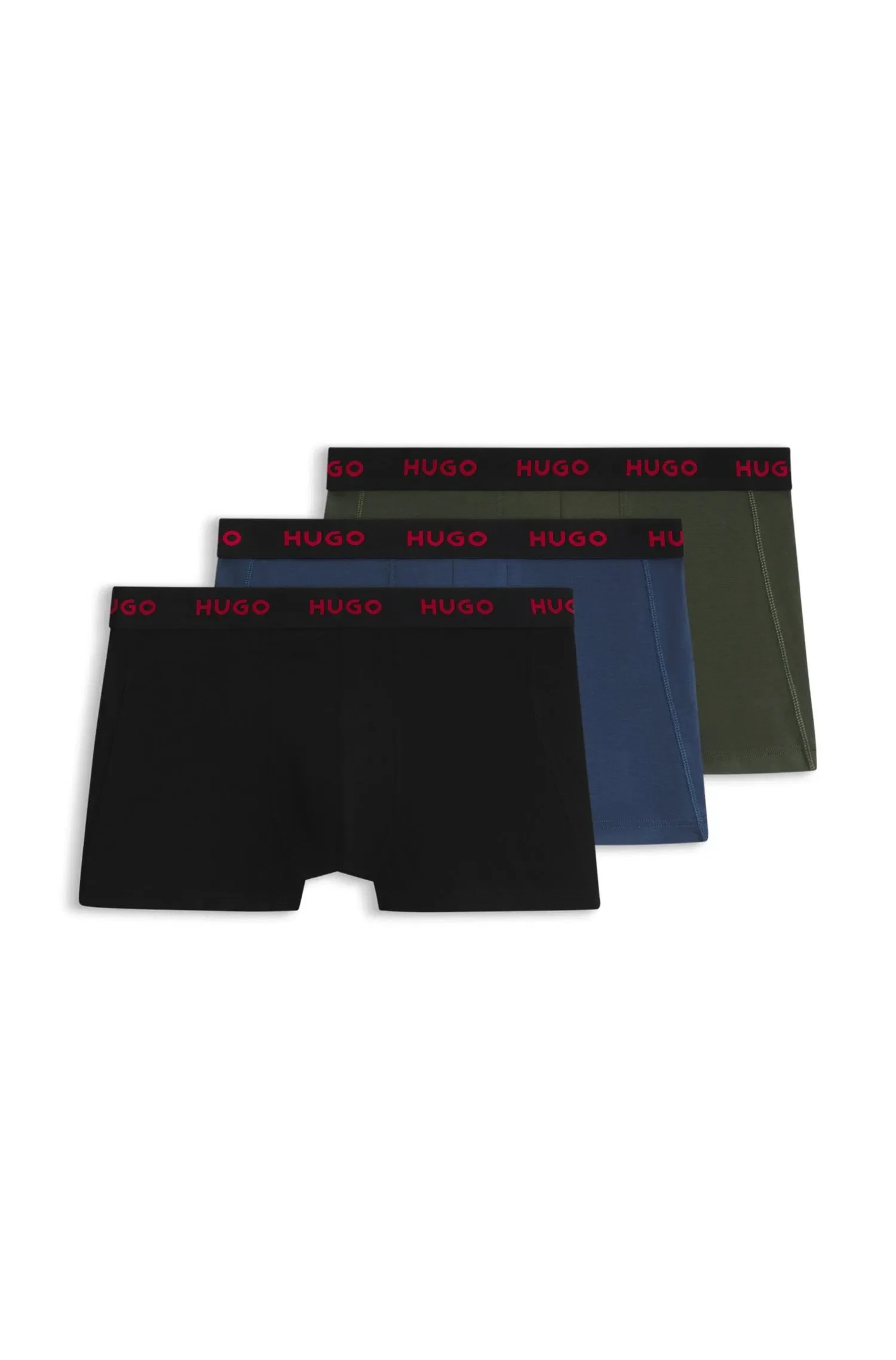 Pack De Três Cuecas Com Cintura Com Logo Em Jacquard