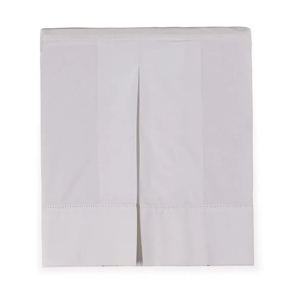Saia para Cama Box 100% Algodão Tullia Branco / Branco