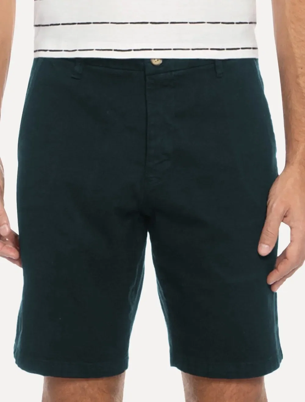 Bermuda Reserva Masculina Oxford Forro Meia Malha Azul Marinho